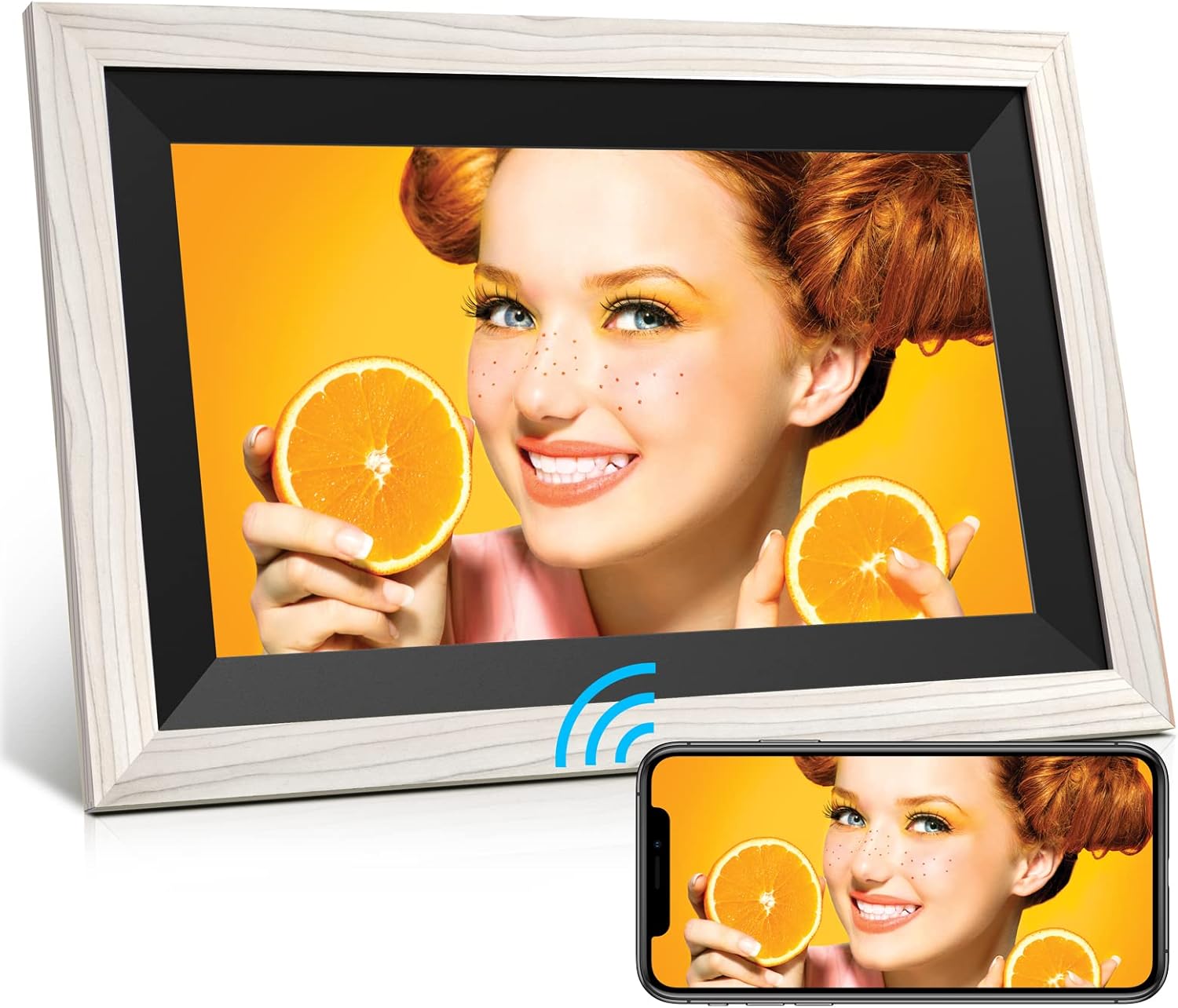 Digital Photo Frame FRAMEO WiFi 12.5 Inch HD IPS Touch Screen, Auto-Rotate, Share Photos/Videos from Anywhere, Gift Choice for Loved Ones