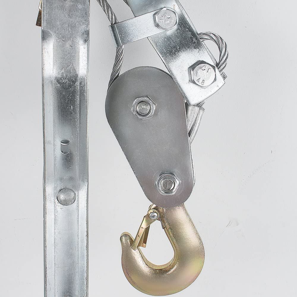 LOLICUTE 8000lb Power Puller 4-Ton Heavy-Duty Hand Puller with Cable Rope, Hooks 2 Dual Gear,Cable Puller Tool Pack of 2