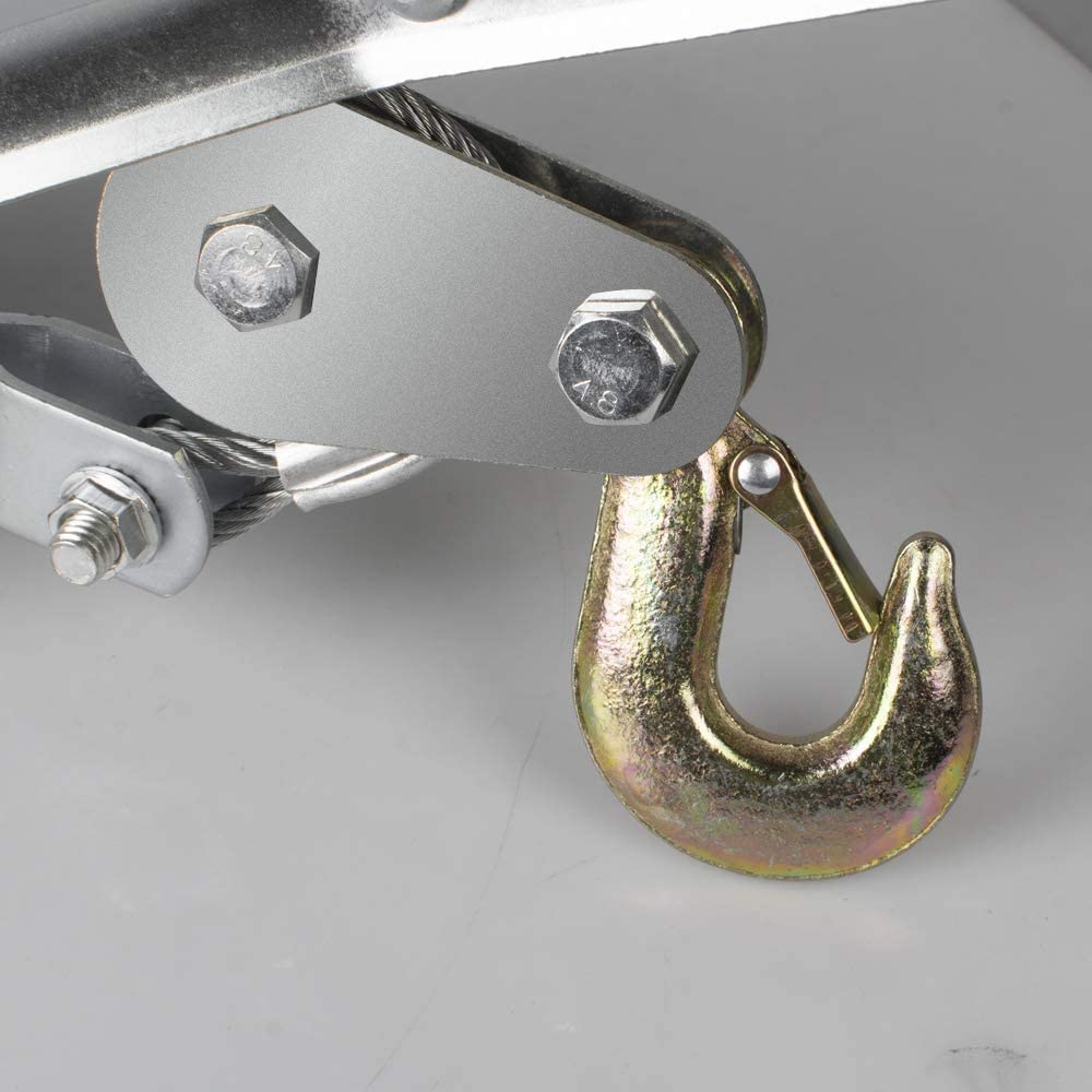 LOLICUTE 8000lb Power Puller 4-Ton Heavy-Duty Hand Puller with Cable Rope, Hooks 2 Dual Gear,Cable Puller Tool Pack of 2