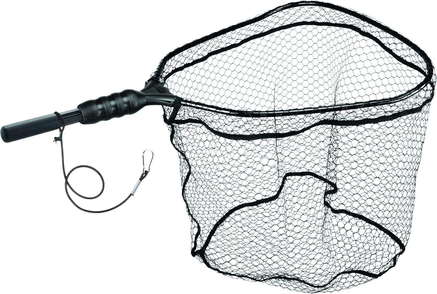 EGO Fishing Net, Kayaking & Wading Design, Floating Net, Salt & Freshwater, Non-Slip Grip, Kayak Tool, Aluminum Clip on Tether, Warranty Pack of 2