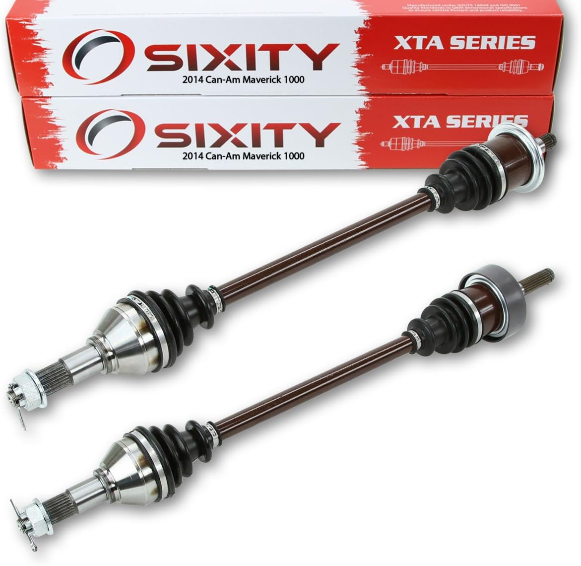 Sixity 2014 for Can-Am Maverick 1000 4X4 Front Left Right Axles Pair Driver Passenger XMR Complete Side