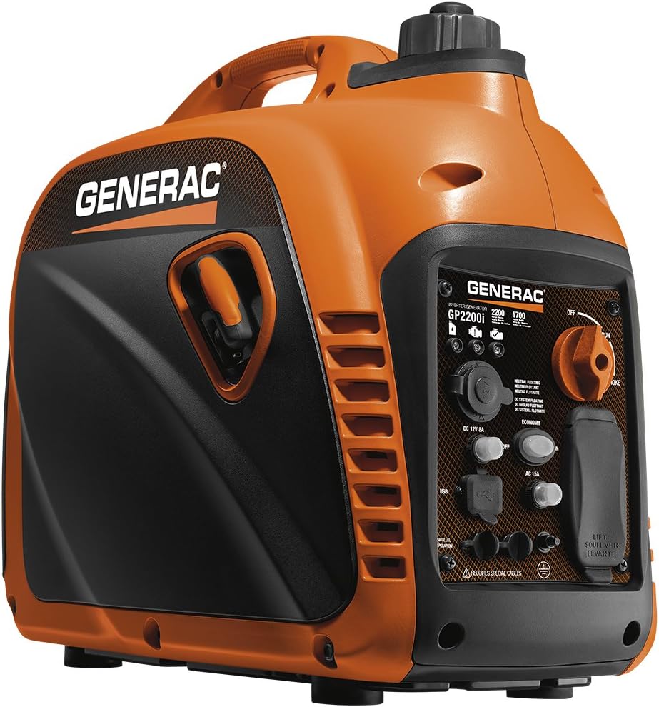 Generac GP3500iO Open Frame RV Ready Inverter Generator - 3500 Starting Watts with PowerRush Technology