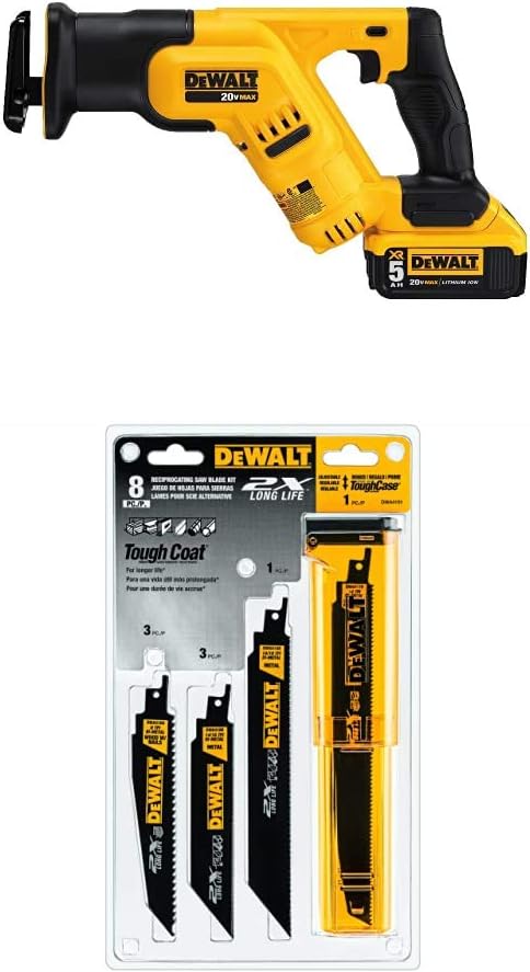 DEWALT 20V MAX* Cordless Reciprocating Saw Kit, 5 Amp-Hour Battery (DCS387P1)