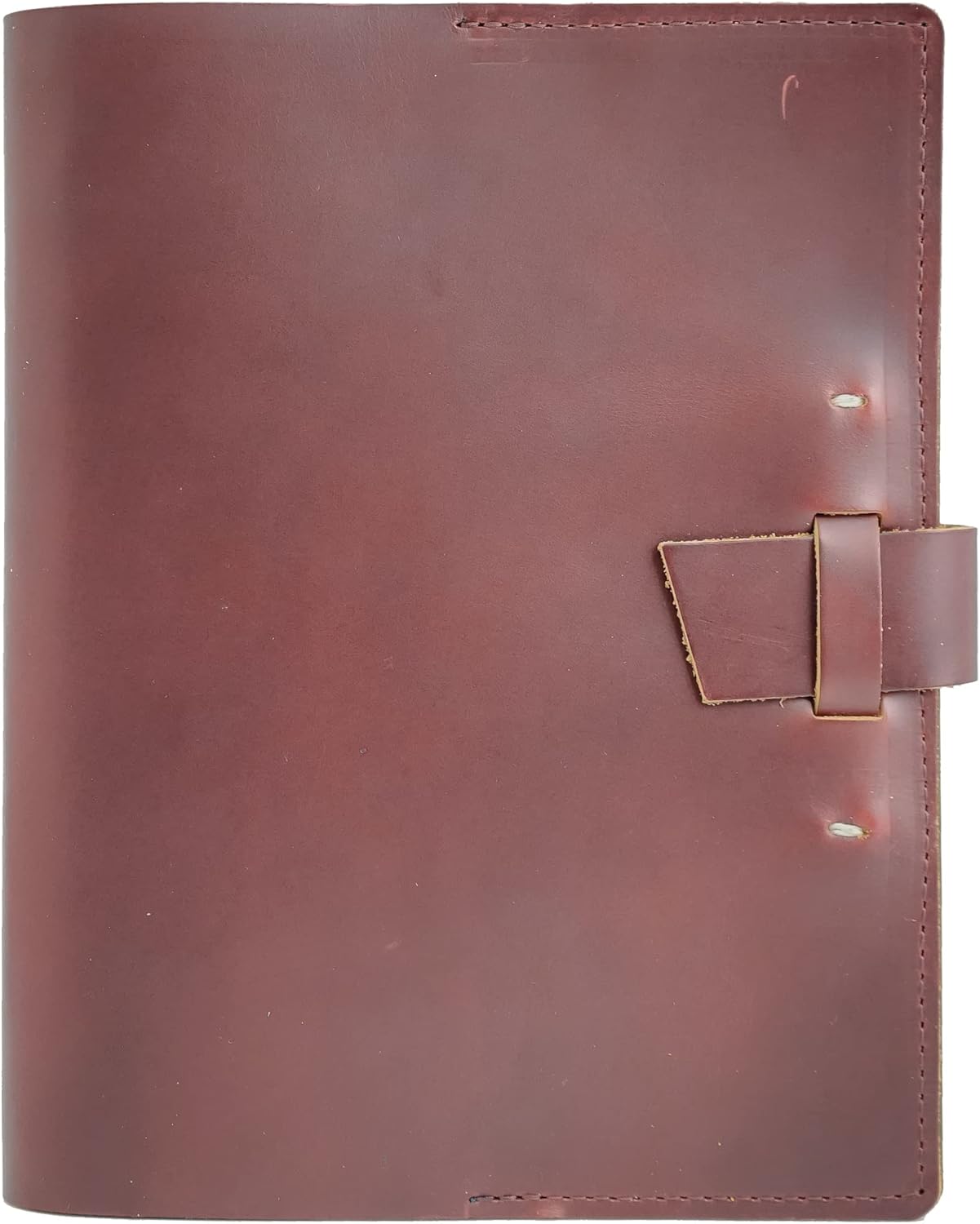 Real Leather Writing Notebook Journal Refillable Lined Diary Perfect Gift Reusable Switchback Medium 6 x 8 (Dark Brown) Pack of 2