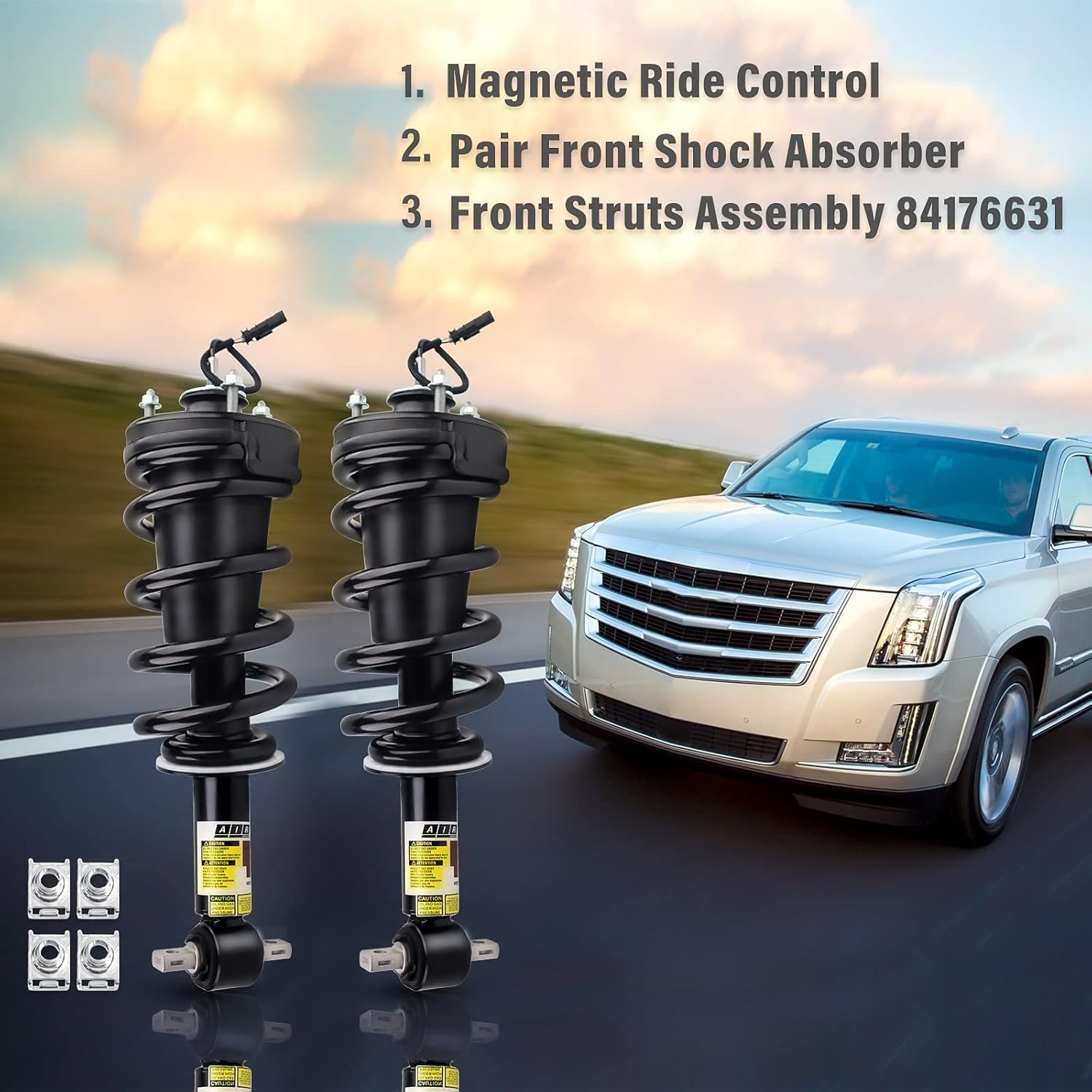 84176631 580-1108 Front Shocks Absorber and struts Assembly Magneride Suspension 84977478 For 2015-2020 Cadillac Escalade ESV GMC sierra Yukon XL denali Chevrolet Tahoe Suburban Silverado 1500
