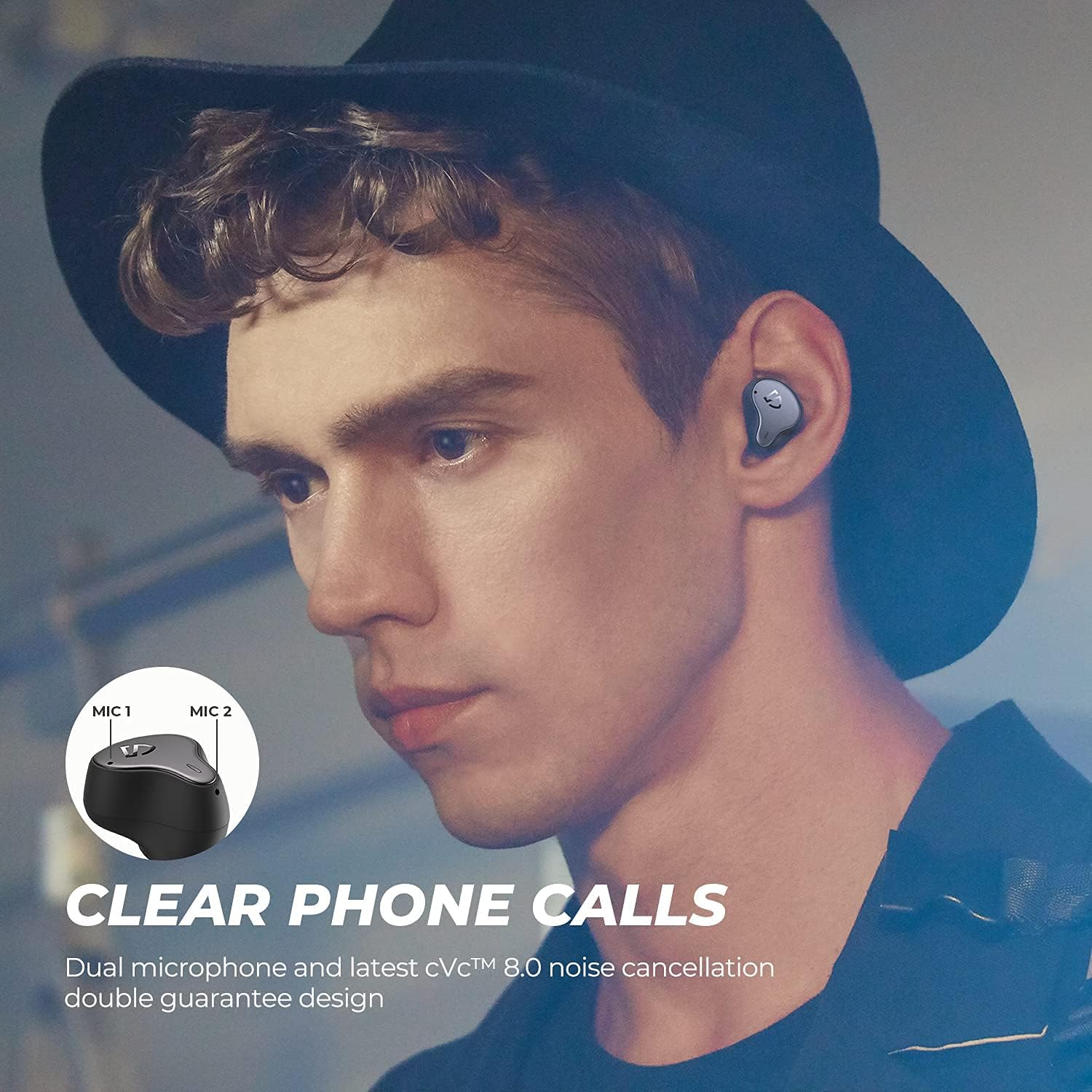 SoundPEATS H1 Wireless Earbuds Bluetooth V5.2 Headphones with QCC3040, Hybrid Dual Driver Earphones with Immersive Sound, aptX Adaptive, 4-Mic, CVC 8.0, Game Mode, Total 35 Hrs Playtime Pack of 2