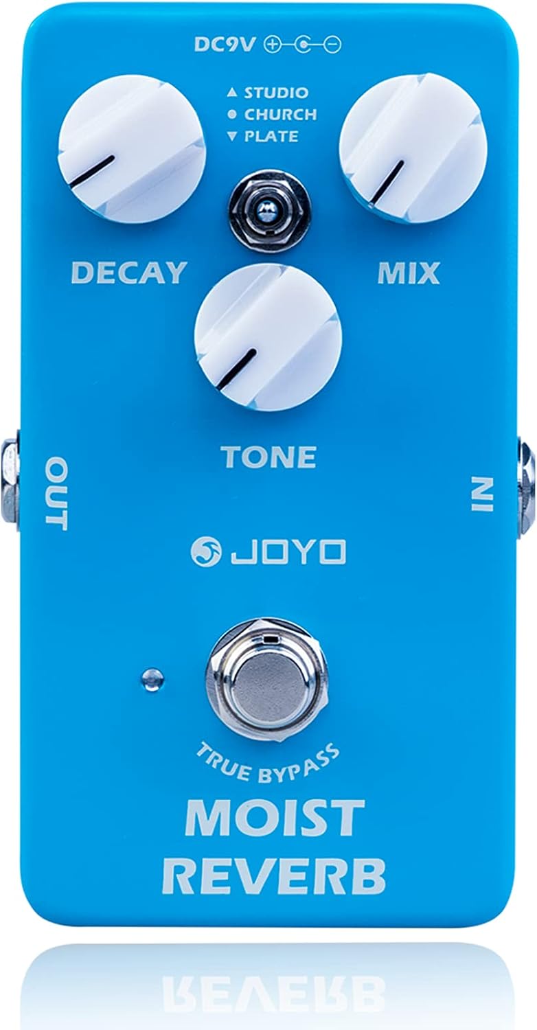 JOYO Moist Reverb Pedal Digital Effect Guitar Pedal with 3 Reverb Effects Studio Church Plate for Electric Guitar True Bypass (JF-20) Pack of 2