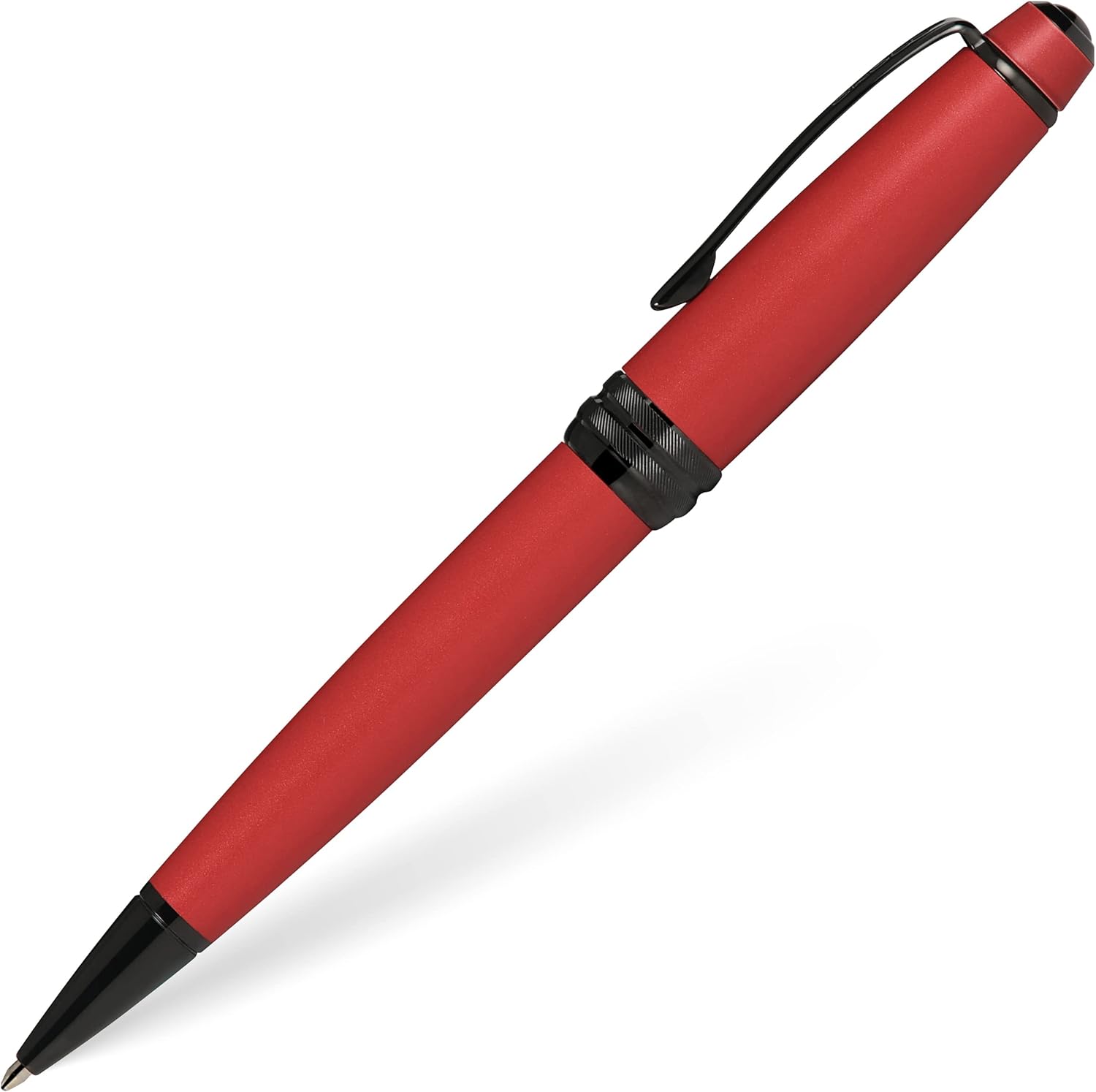 Cross Bailey Matte Red Lacquer Ballpoint Pen with polished black PVD appointments Pack of 2