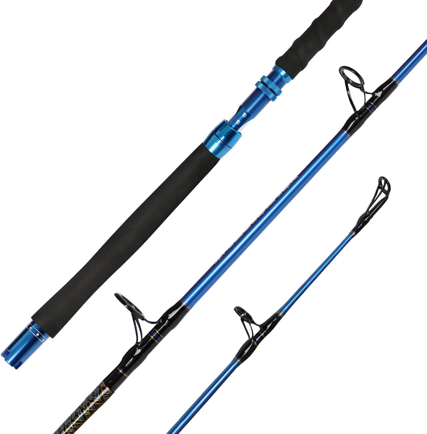 Fiblink Saltwater Graphite Jig Jigging Spinning Fishing Rod Deep Sea Jig Pole Pack of 2
