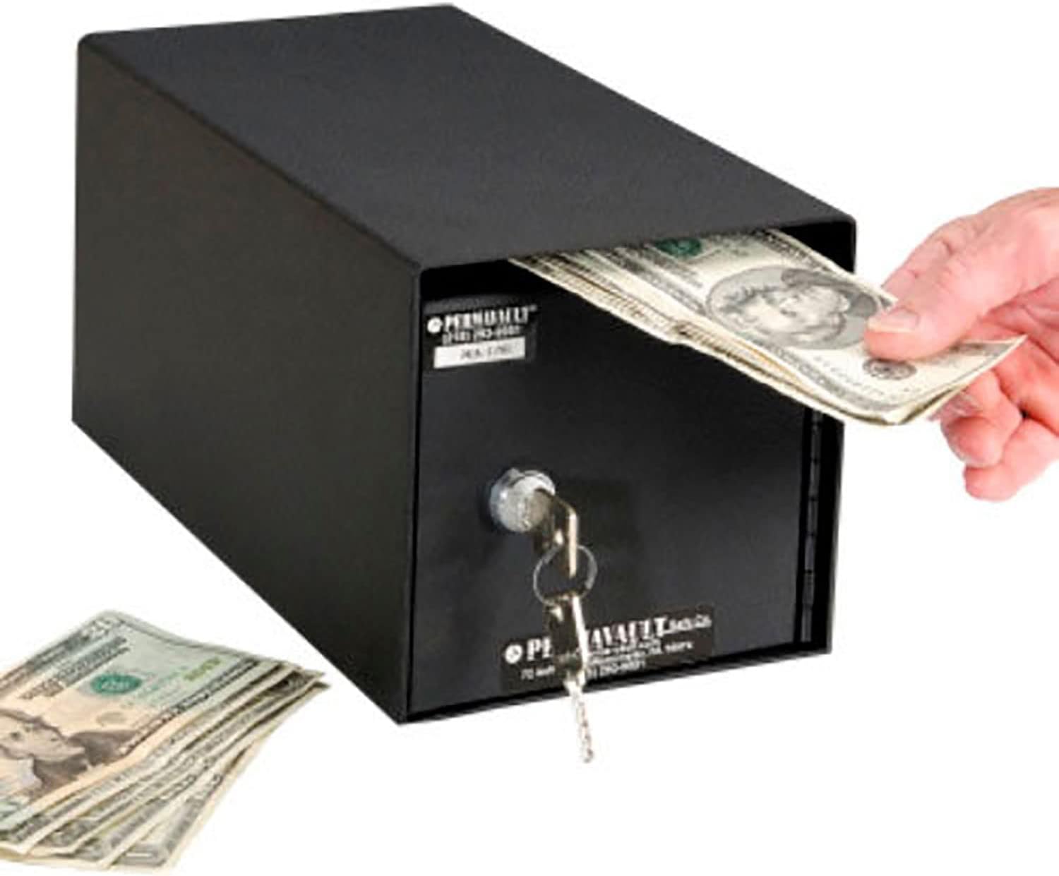 Perma-Vault Drop Box, Front Loading, Horizontal Mounting, Standard Cam Lock, 6