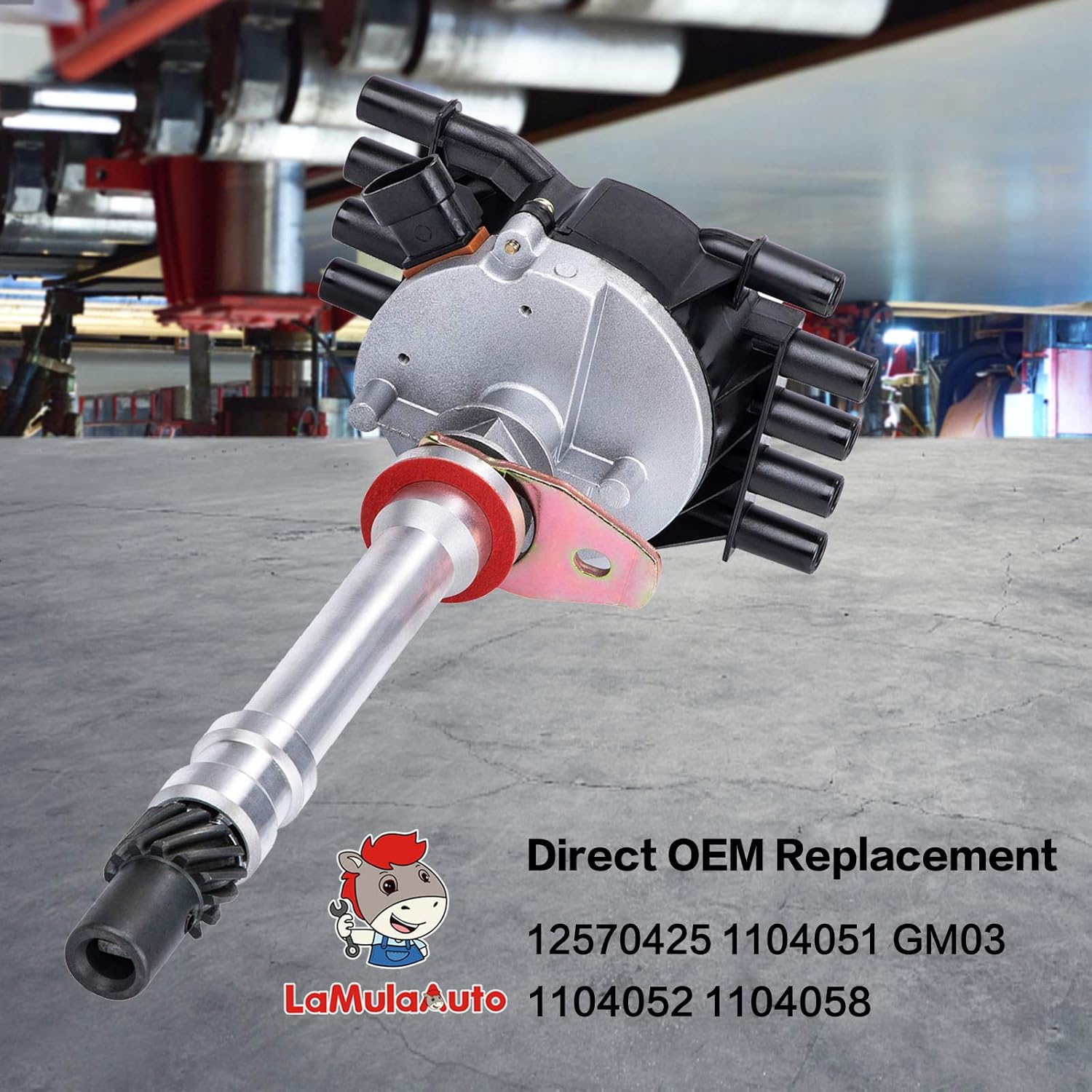 LaMulaAuto Ignition Distributor 12570425 1104051 GM03 for Chevy GMC V8 5.0L 5.7L 1996-2002 Vortec Pack of 2