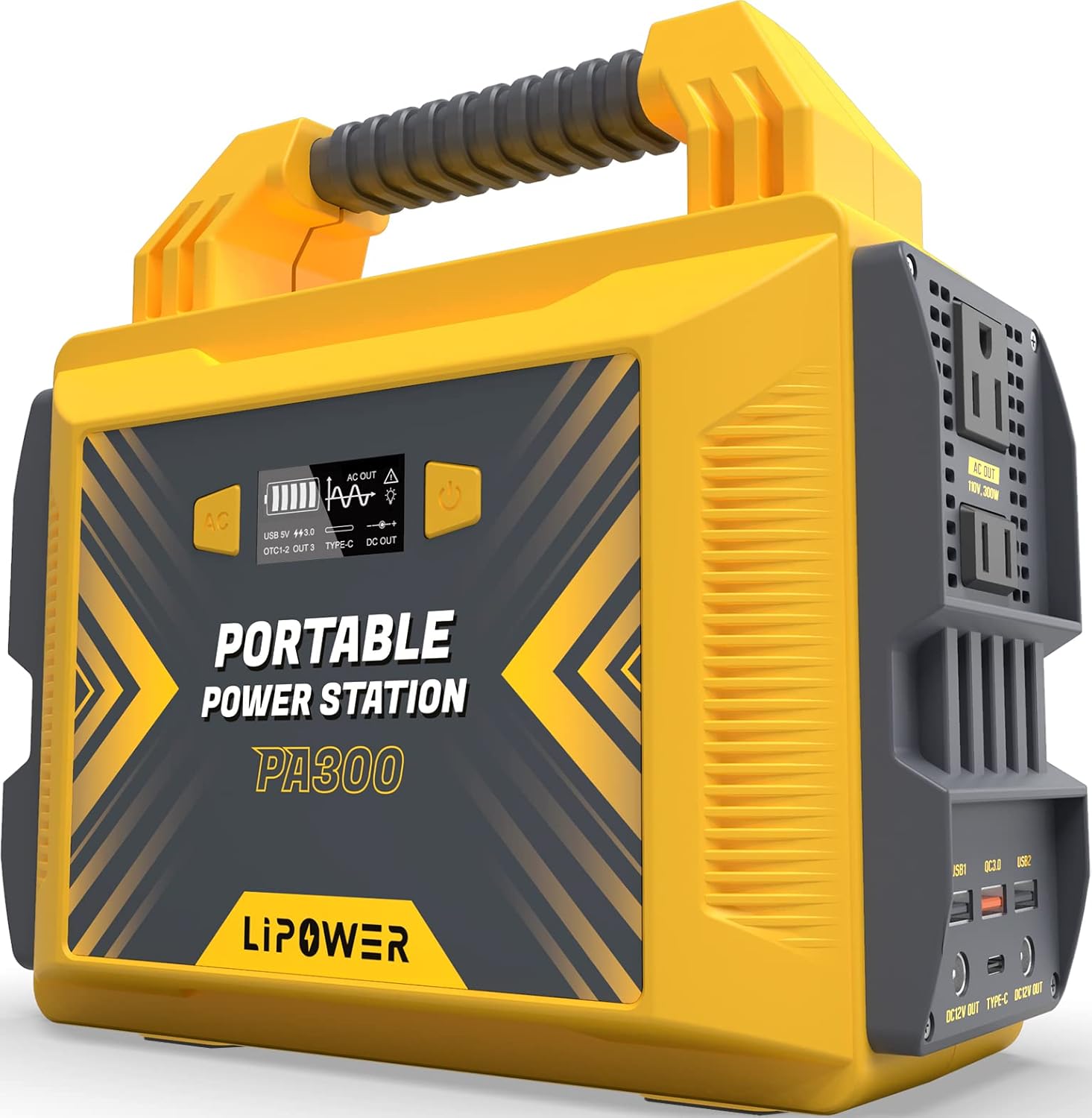 LIPOWER 300W Portable Power Station, Average 25 Phone Recharges, 2-4 Nights for CPAP, 296Wh Portable Solar Generator Power Supply for RV Camping, Emergency, Power Outages