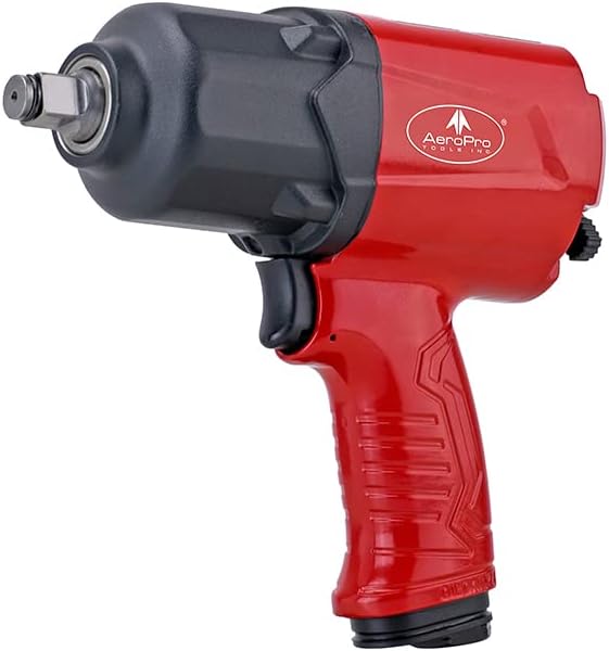 AEROPRO TOOLS 1/2-Inch Aluminum Air Impact Wrench(A398),Twin Hammer with 1000FT-LB Super Torque Pack of 2