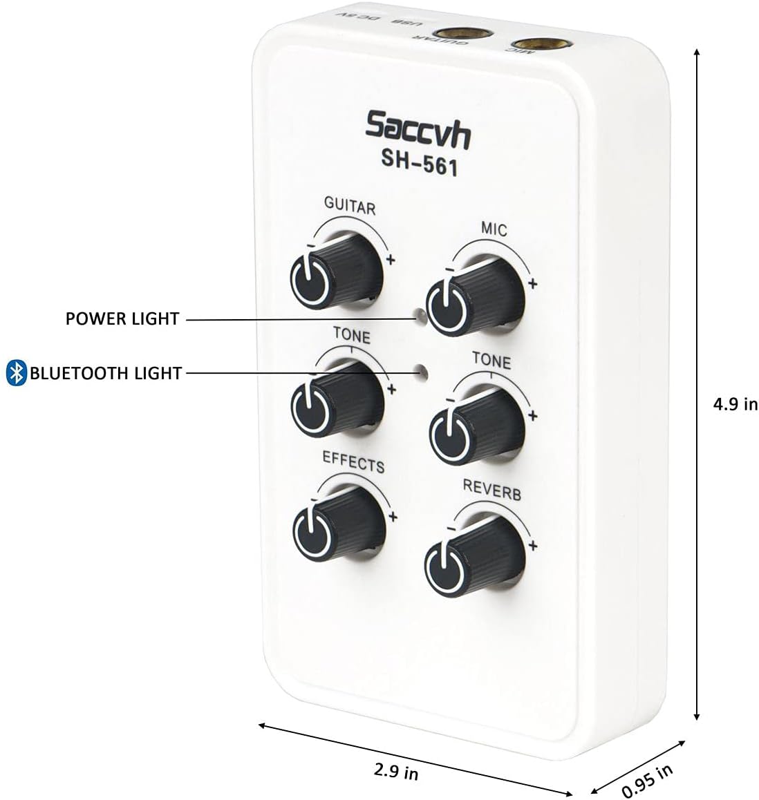 Audio Interface for Recording,Live Streaming and Podcasting,2 Input Channel Independent Adjustment,Audio Line and DI Outputs Audio Interface for Phone/PC Pack of 2