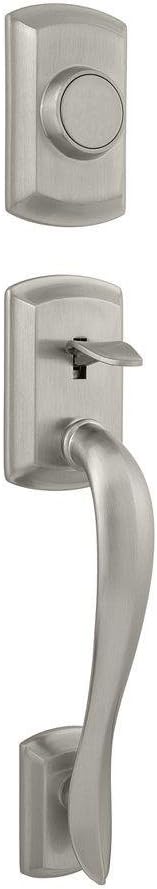 Kwikset 802AVH-LIP Signature Series Avalon Dummy Handleset, Satin Nickel, Exterior Only
