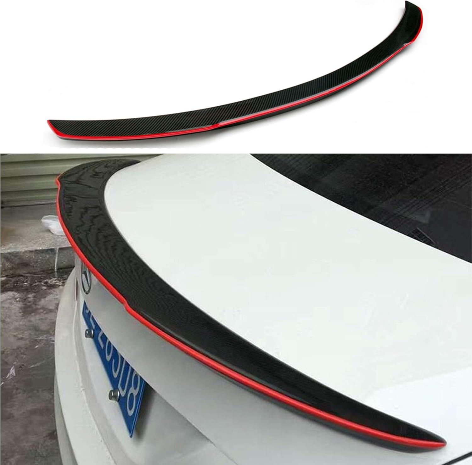 Mosion Auto Carbon Fiber Rear Spoiler for Benz C-Class W205 C180 C200 C300 AMG 2015-2021