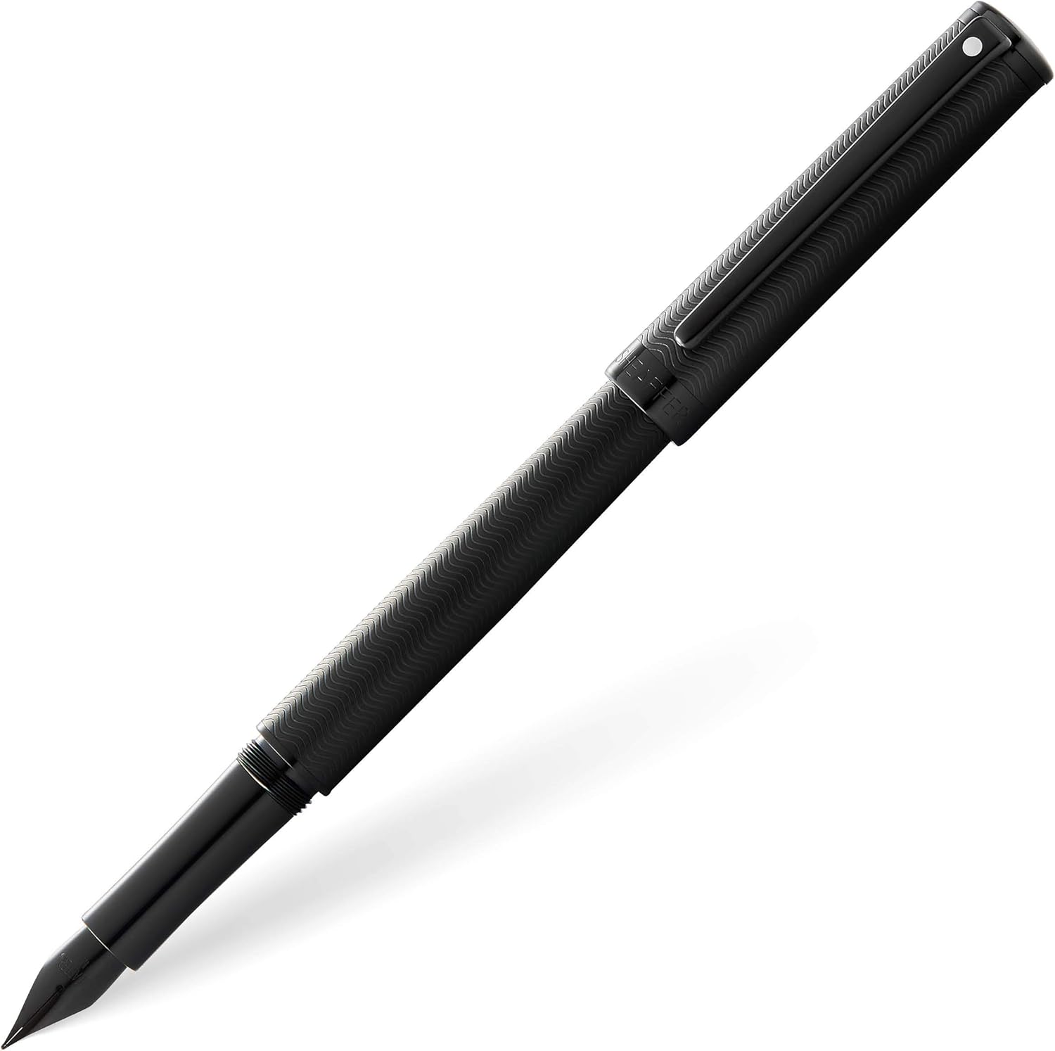 Sheaffer Intensity Engraved Matte Black PVD w/Polished Black Appointments Ballpoint Pen (E2924451) Pack of 2