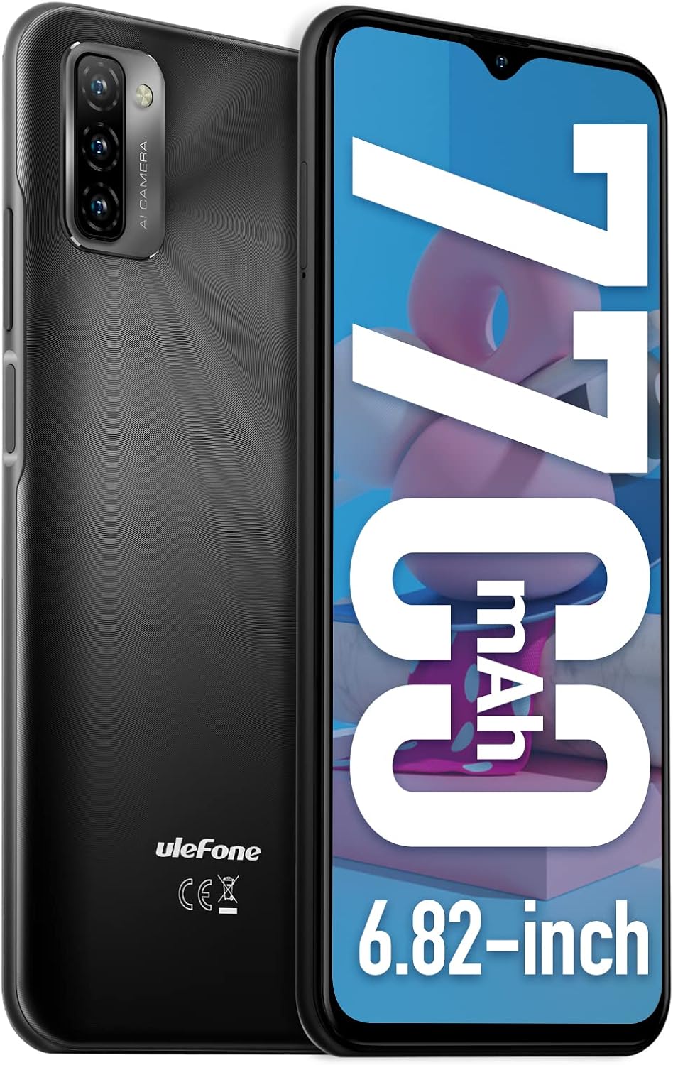 Unlocked Smartphones Ulefone Note 12P Android 11 Unlocked Cell Phones, Triple Rear Camera, Triple Card Slots, 6.82