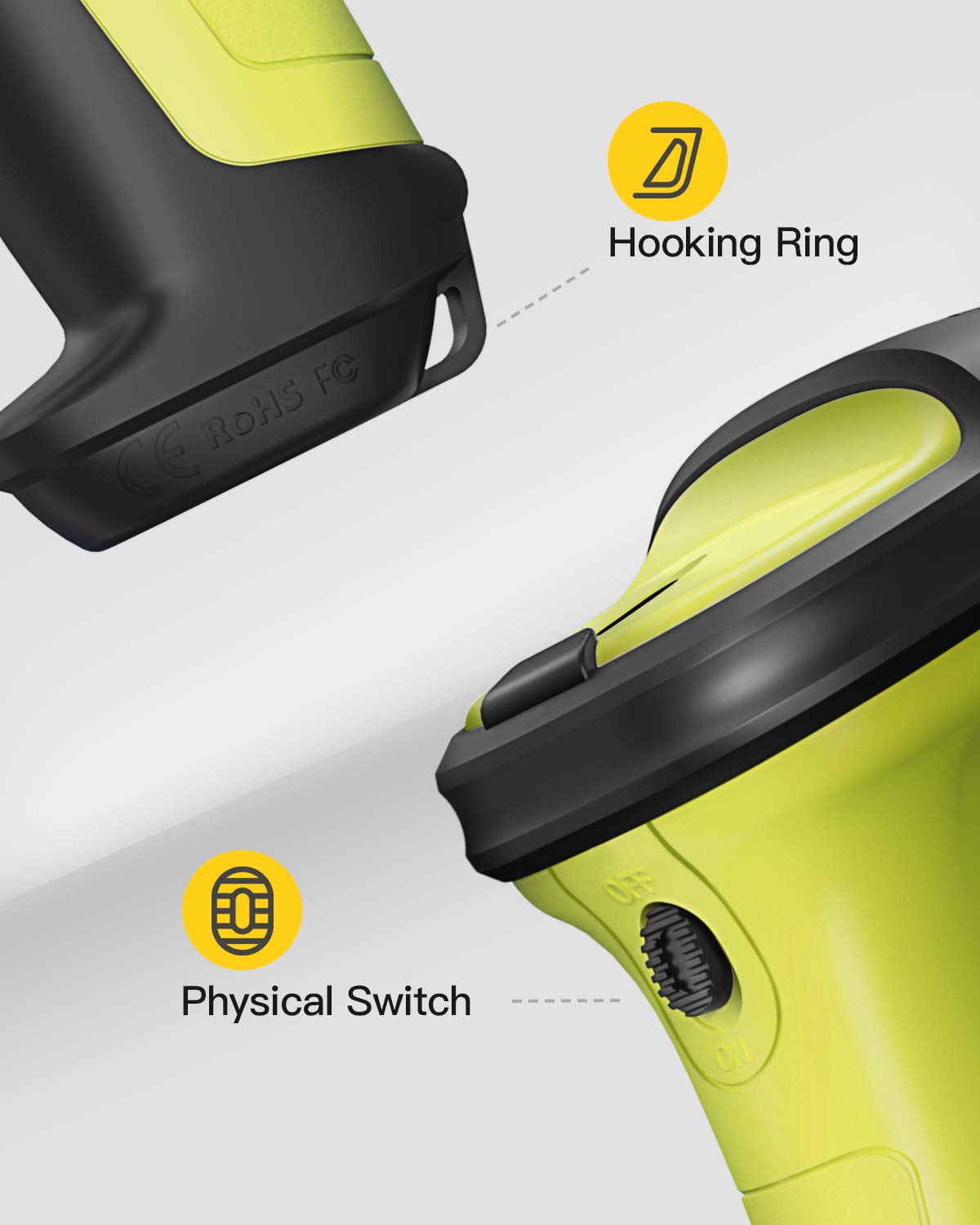 Barcode Scanner, Inateck Wireless Scanner, 2600mAh Battery, 35M Range, Automatic Scanning, BCST-60 Green Pack of 2