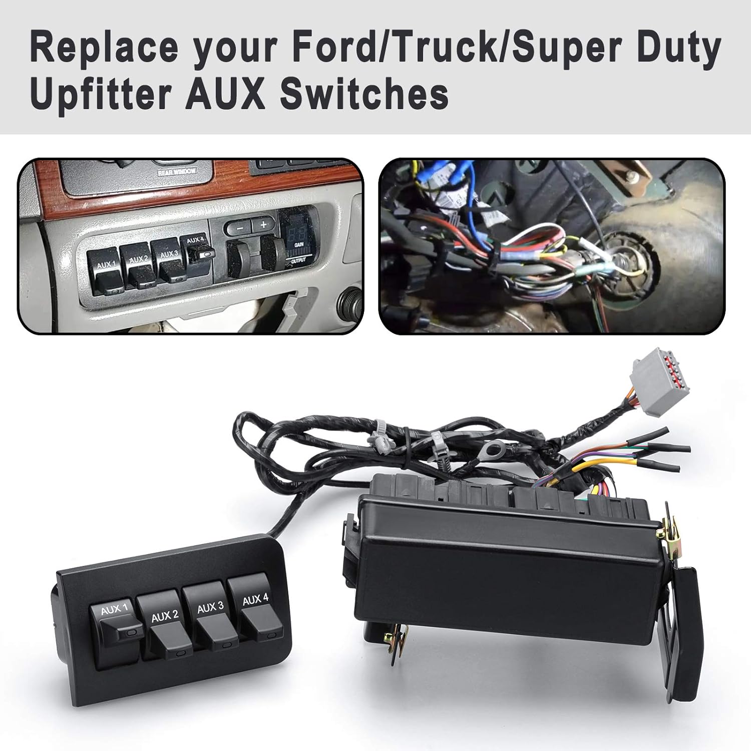 Dash Upfitter Switch AUX Auxiliary SW6760 For 2011-2016 Ford F250 F350 Replace AL3Z-13D730-AA