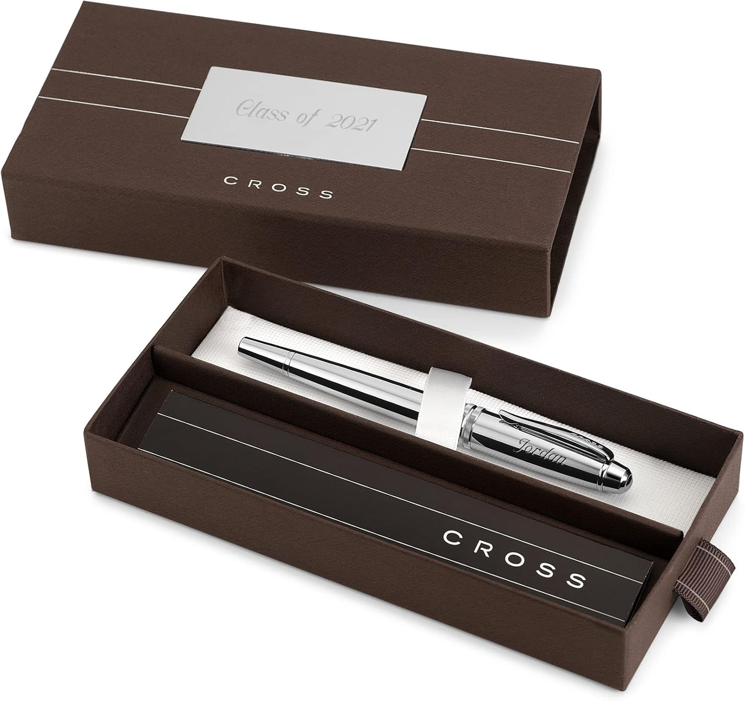 Personalized Silver Cross Bailey Rollerball Pen with Engraving Included Pack of 2