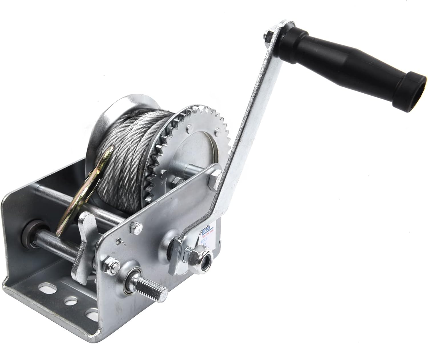 PROFLine 2500lbs Hand Winch Heavy Duty Boat Trailer Two-Way Ratchet Gear Manual Winch Hand Crank with 32.8 ft Steel Wire for ATV Truck Towing Pack of 2