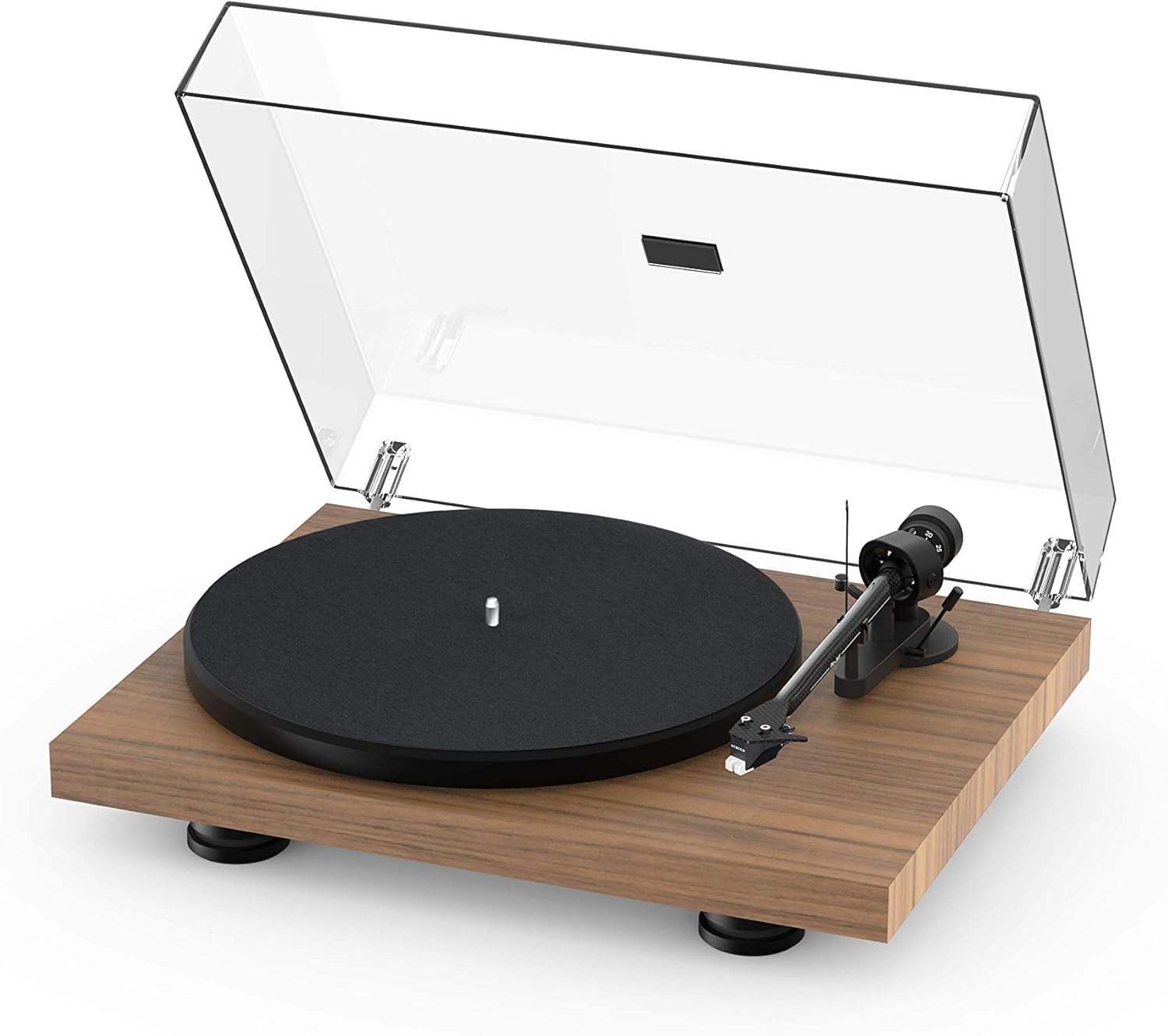 Pro-Ject Debut Carbon EVO, Audiophile Turntable with Carbon Fiber tonearm, Electronic Speed Selection and pre-Mounted Sumiko Rainier Phono Cartridge (High Gloss White)