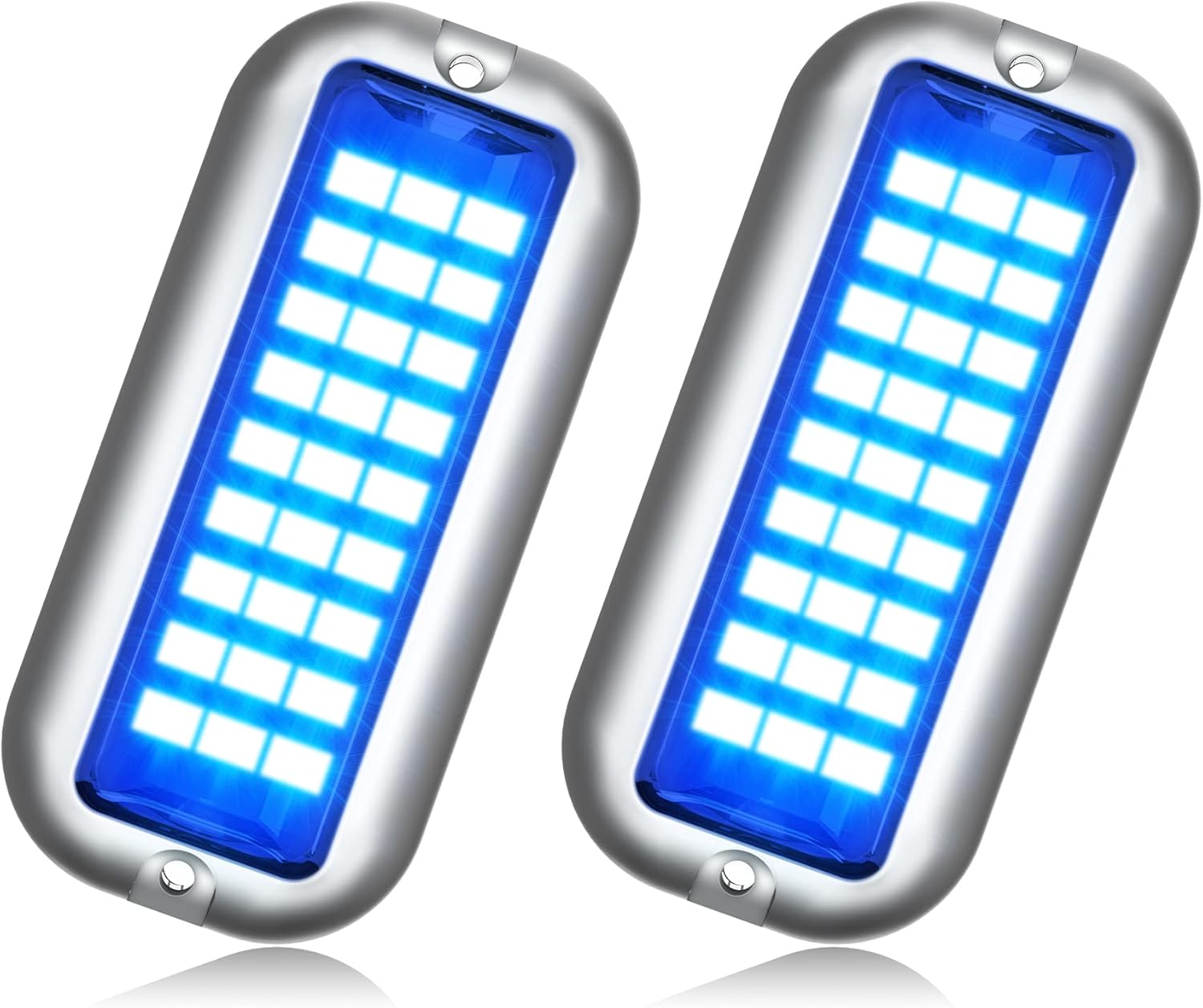 BASIKER BS4 Marine LED Boat Light (2x3000LM 84LED, 180°), 10-36V, 316 Stainless Steel, IP68, Air or Underwater, Surface Mount for Cruise Ships, Yachts, Boats, Sailboat, Pontoon, Transom (Green)