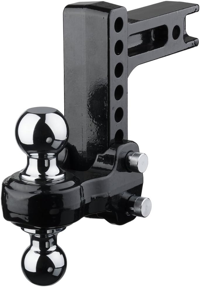Fastway Flash Solid Steel 49-00-5600 Adjustable Steel Ball Mount with 6 Inch Drop, 2 Inch Shank, and Chrome Plated Balls
