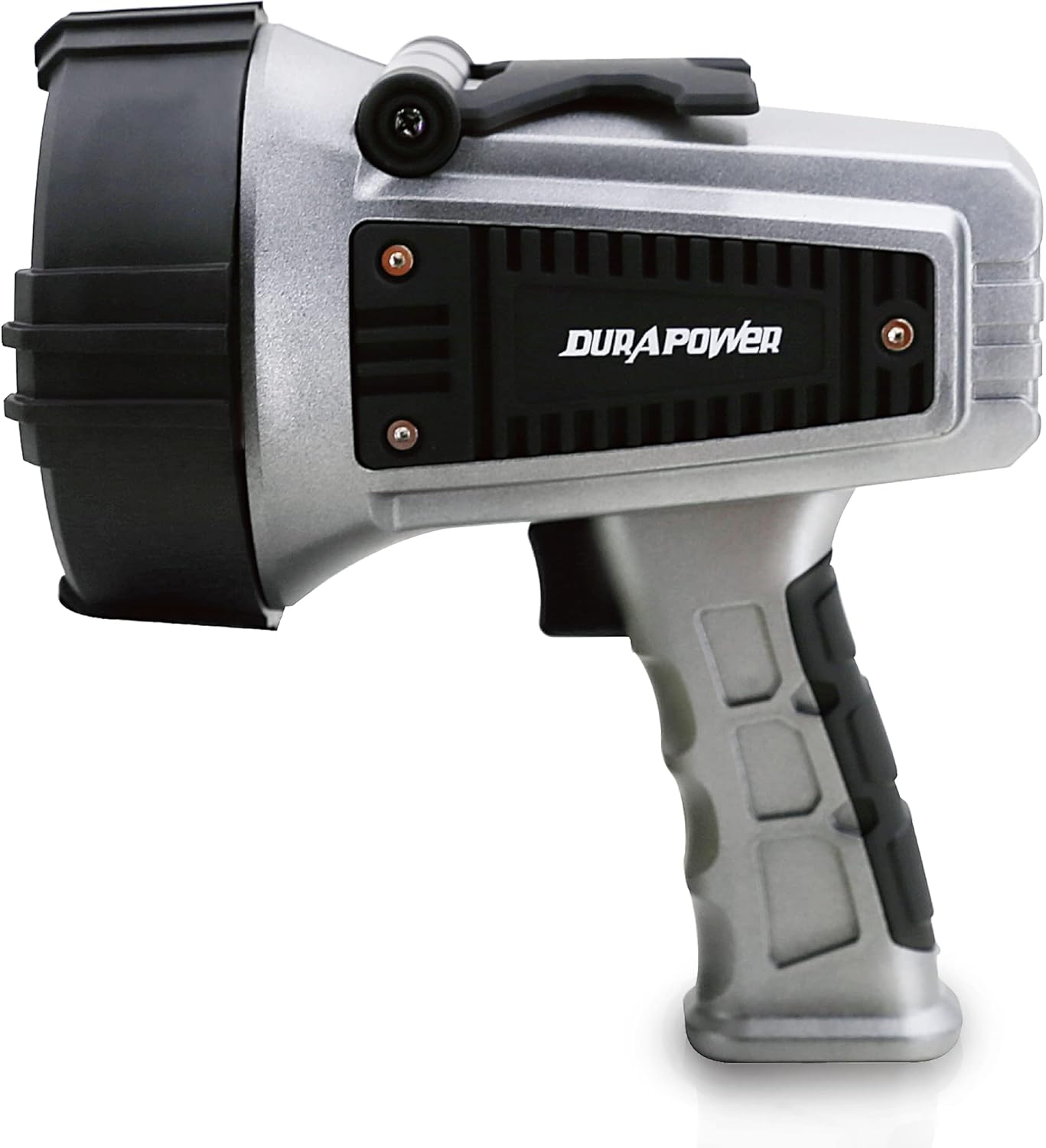 Durapower 5000 Lumen LED Rechargeable Spotlight, 7200mah Ultra Bright Compact Handheld Spotlight, IP68 Waterproof Spotlight Flashlight for Marine Boat Camping Country Farm Gift Pack of 2