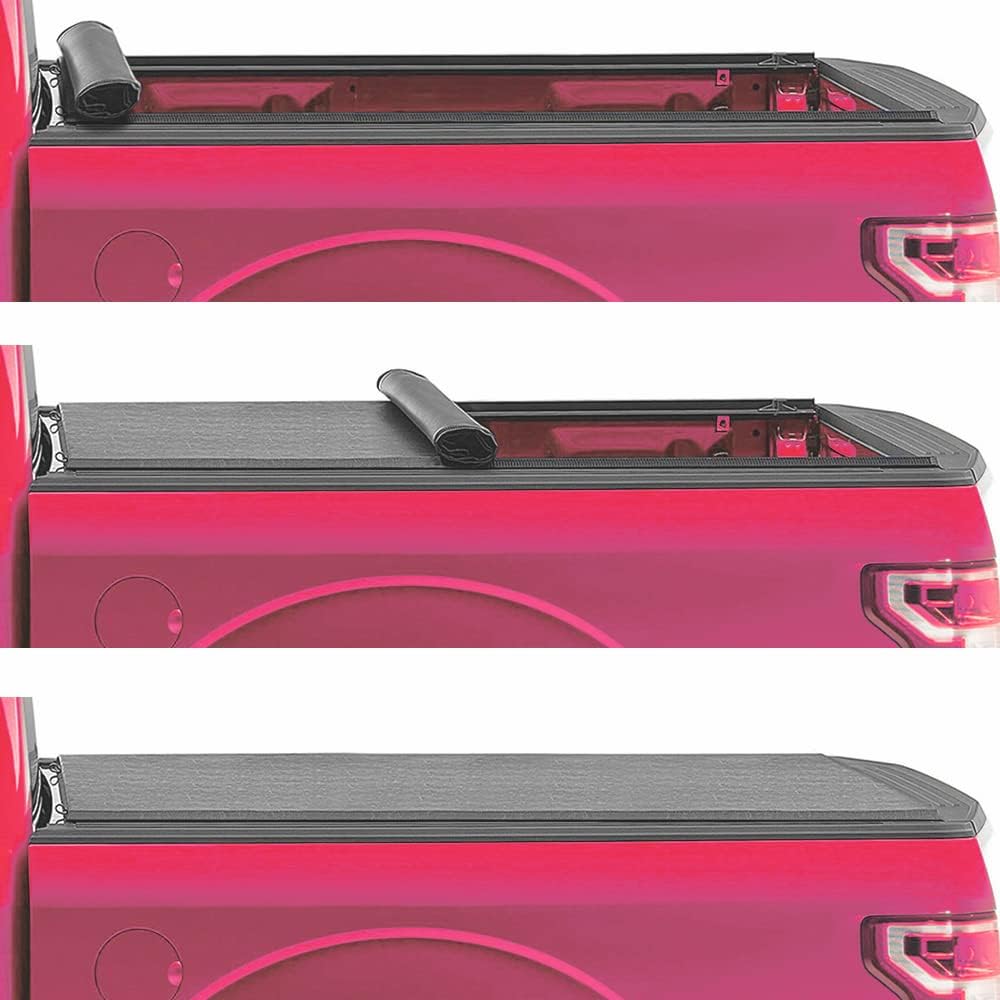 SONTIAN Soft Roll Up Tonneau Cover, Compatible with 2005-2015 T0Y0TA Tacoma Truck Bed Tonneau CoverPickup 5ft Fleetside Bed