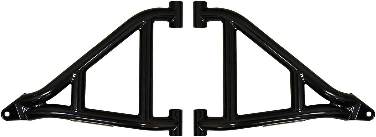 SuperATV High Clearance Front A-Arms for Polaris Ranger Midsize 500 / Crew (2017+) - 1.5'' Forward Offset - Black