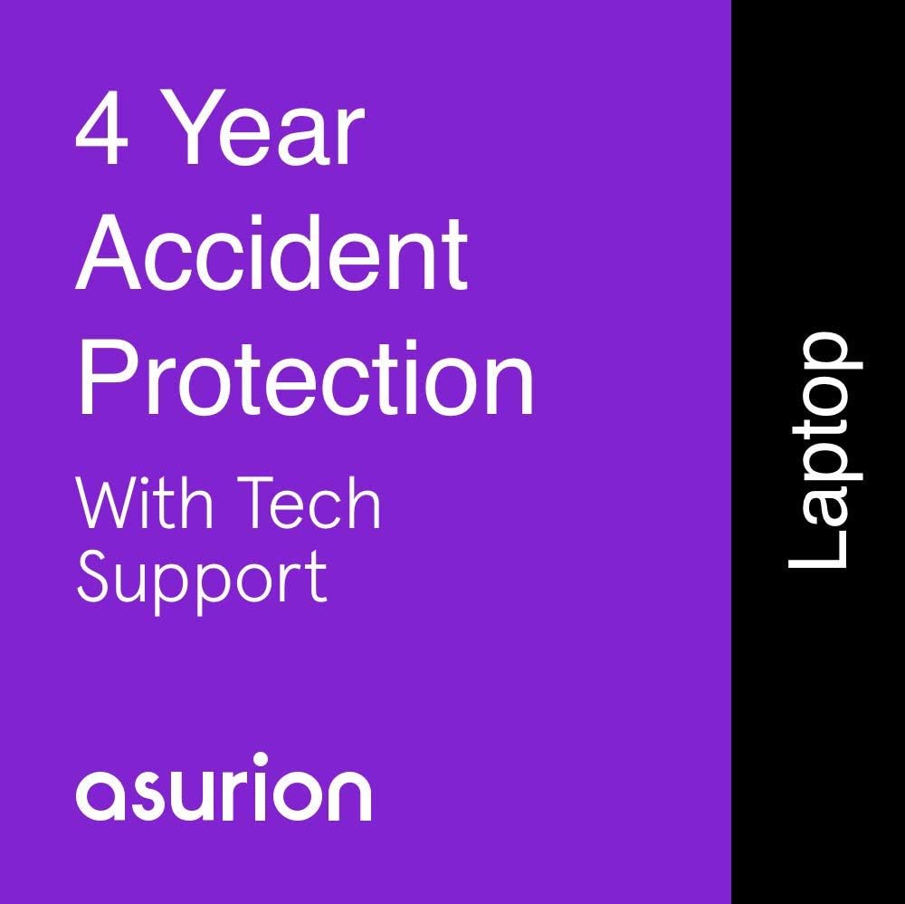 ASURION 4 Year Laptop Accident Protection Plan with Tech Support $300-349.99
