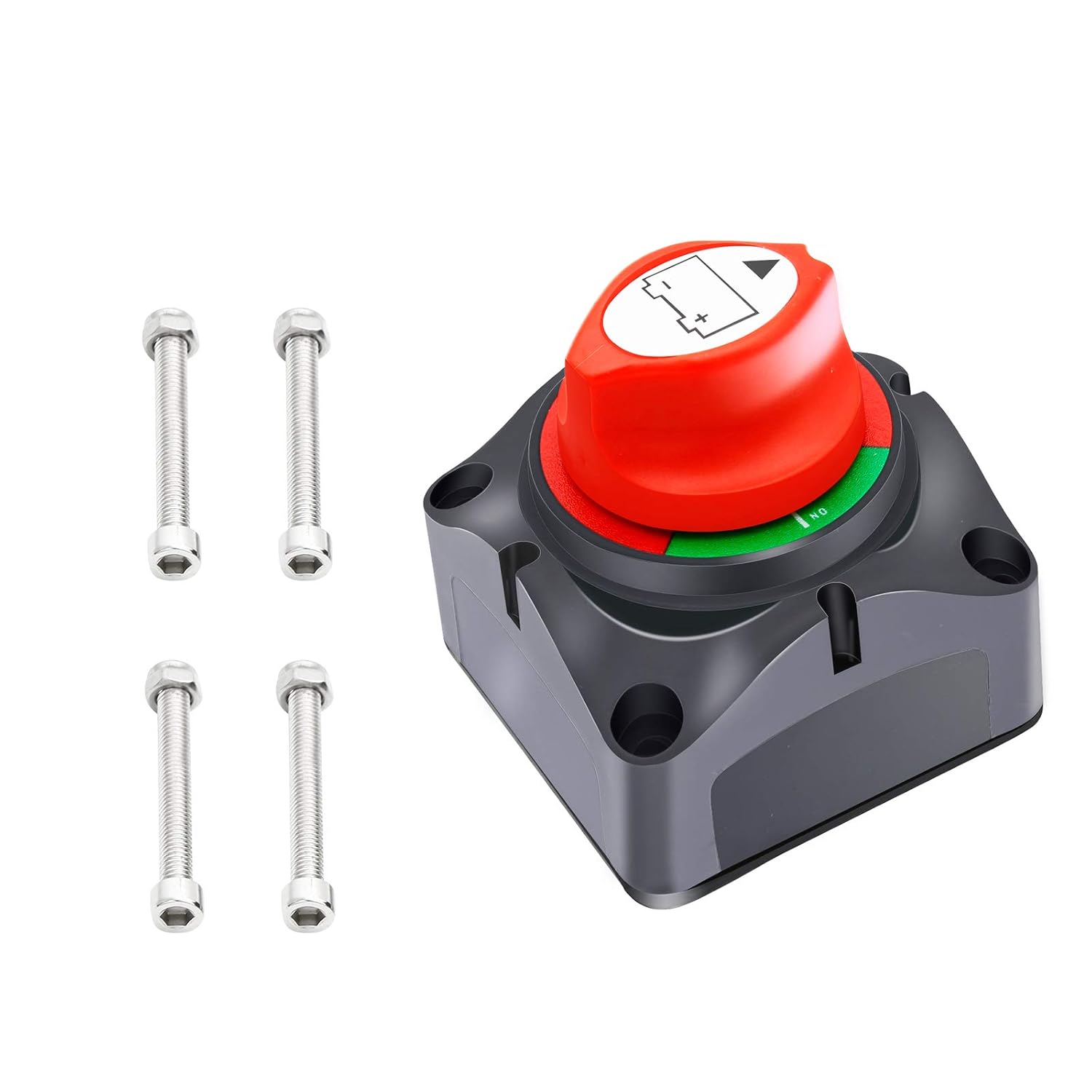 Vypart High Current Battery Switch Disconnect Switch,12-48V 600A On/Off Battery Isolator Disconnect for Marine Boat, Ship, Yacht, RV, Truck -with 4 Bolts Pack of 2