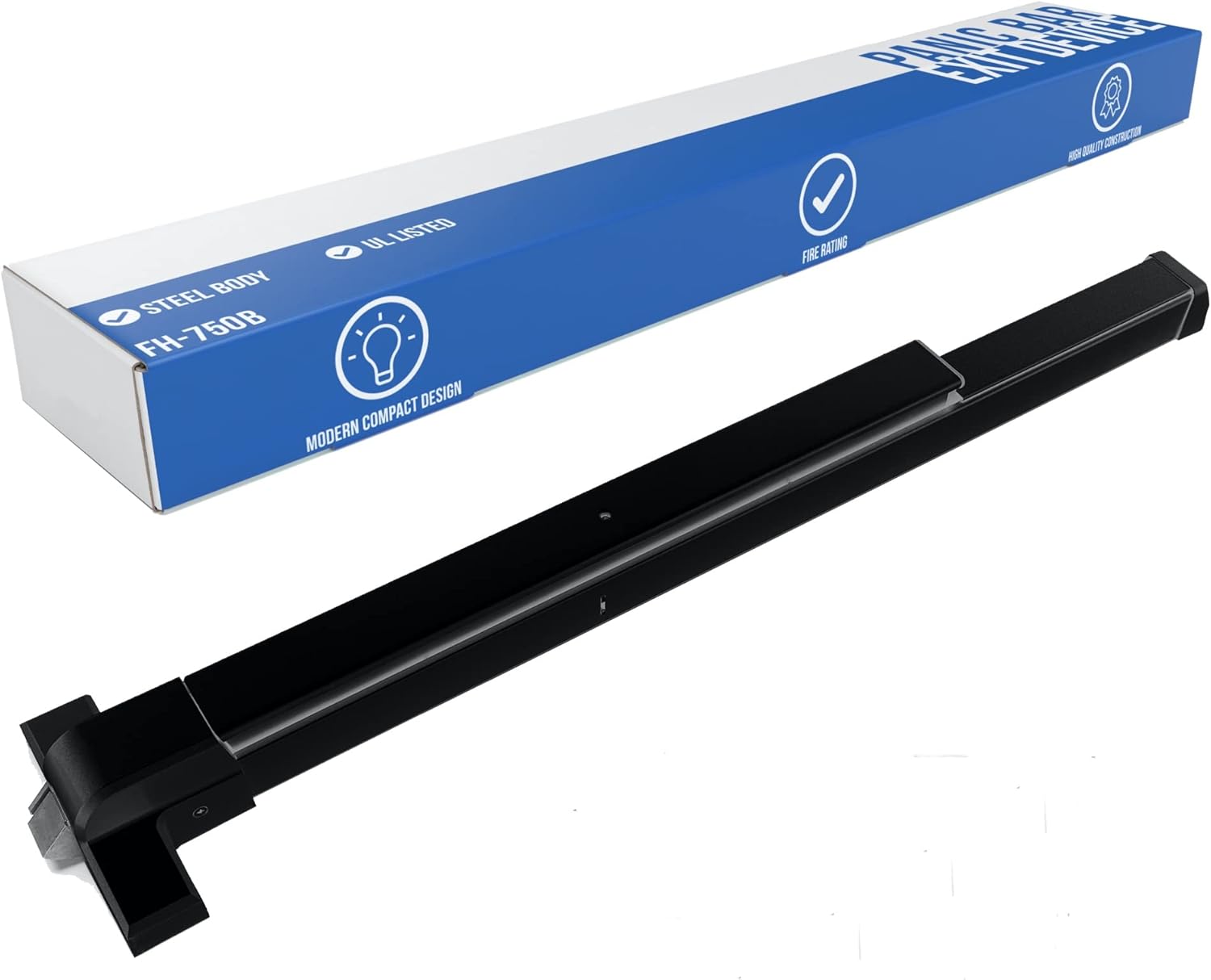 FS-750 Series Panic Bar Exit Device - Push Bar for Exit Doors - Aluminium Silver Finish - Fitting Instructions