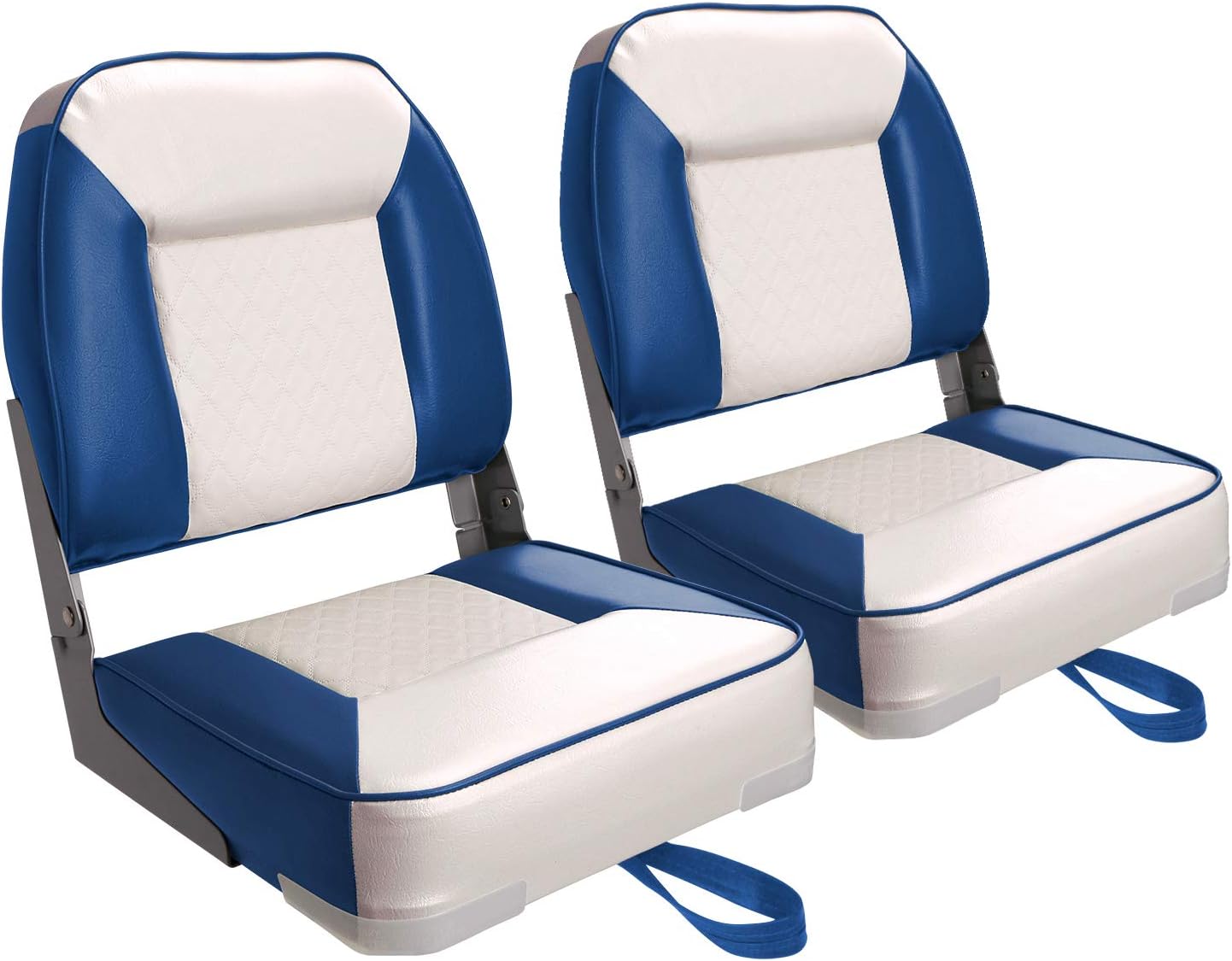 XGEAR Deluxe Low Back Boat Seat, Fold-Down Fishing Boat Seat