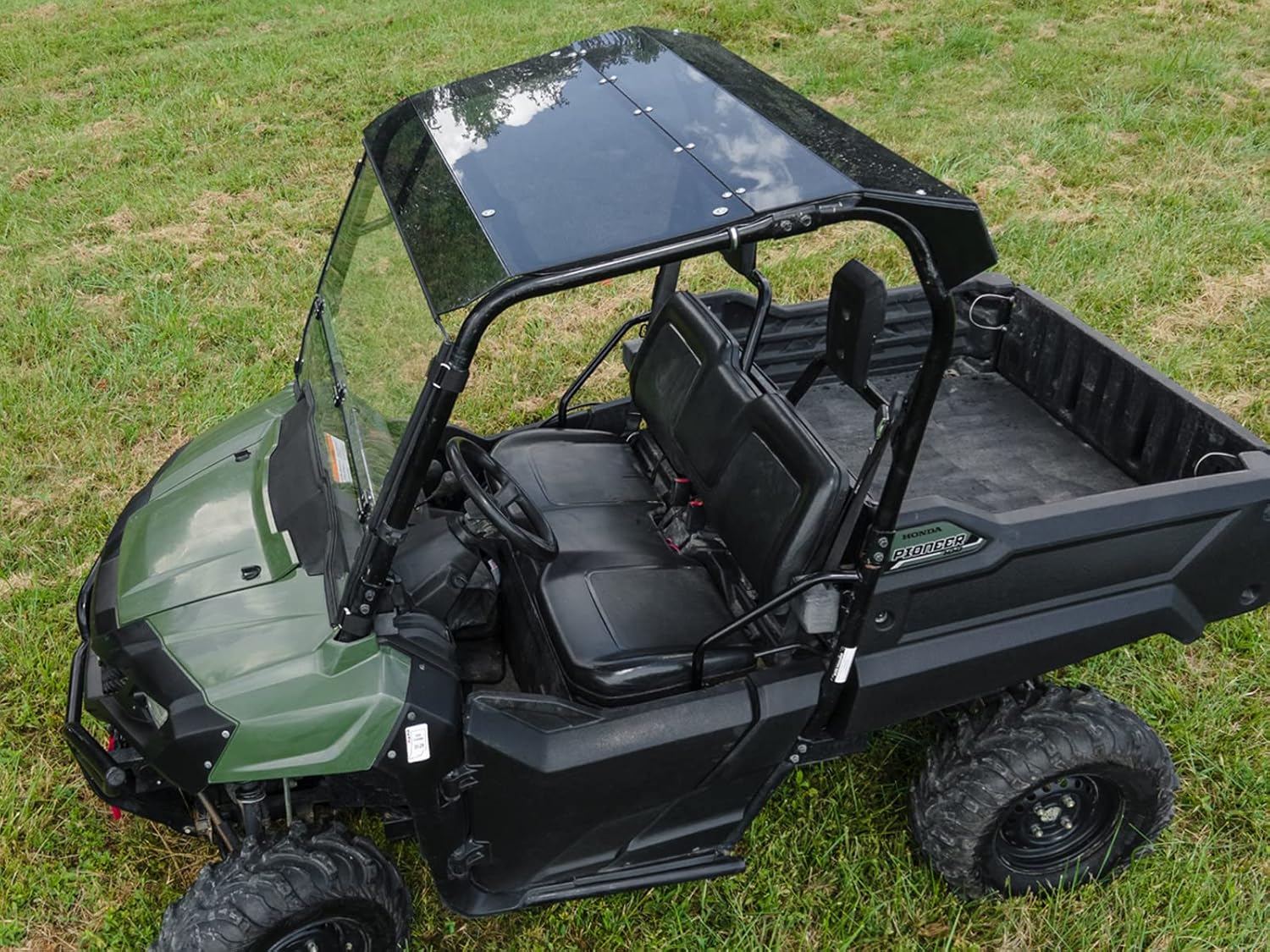 SuperATV Dark Tinted Polycarbonate Roof for 2014+ Honda Pioneer 700 | Full Visibility and Awareness | Pioneer Roof Keeps Out Sun, Rain, and Debris | Sealed Edges Prevent Leaking | Made in the USA!