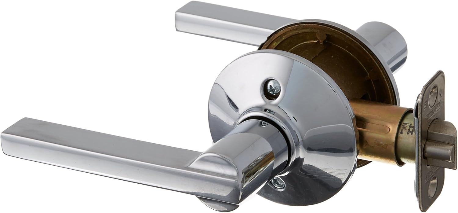 Schlage F80-LAT Latitude Storeroom Door Lever Set from The F-Series, Bright Chrome Pack of 2
