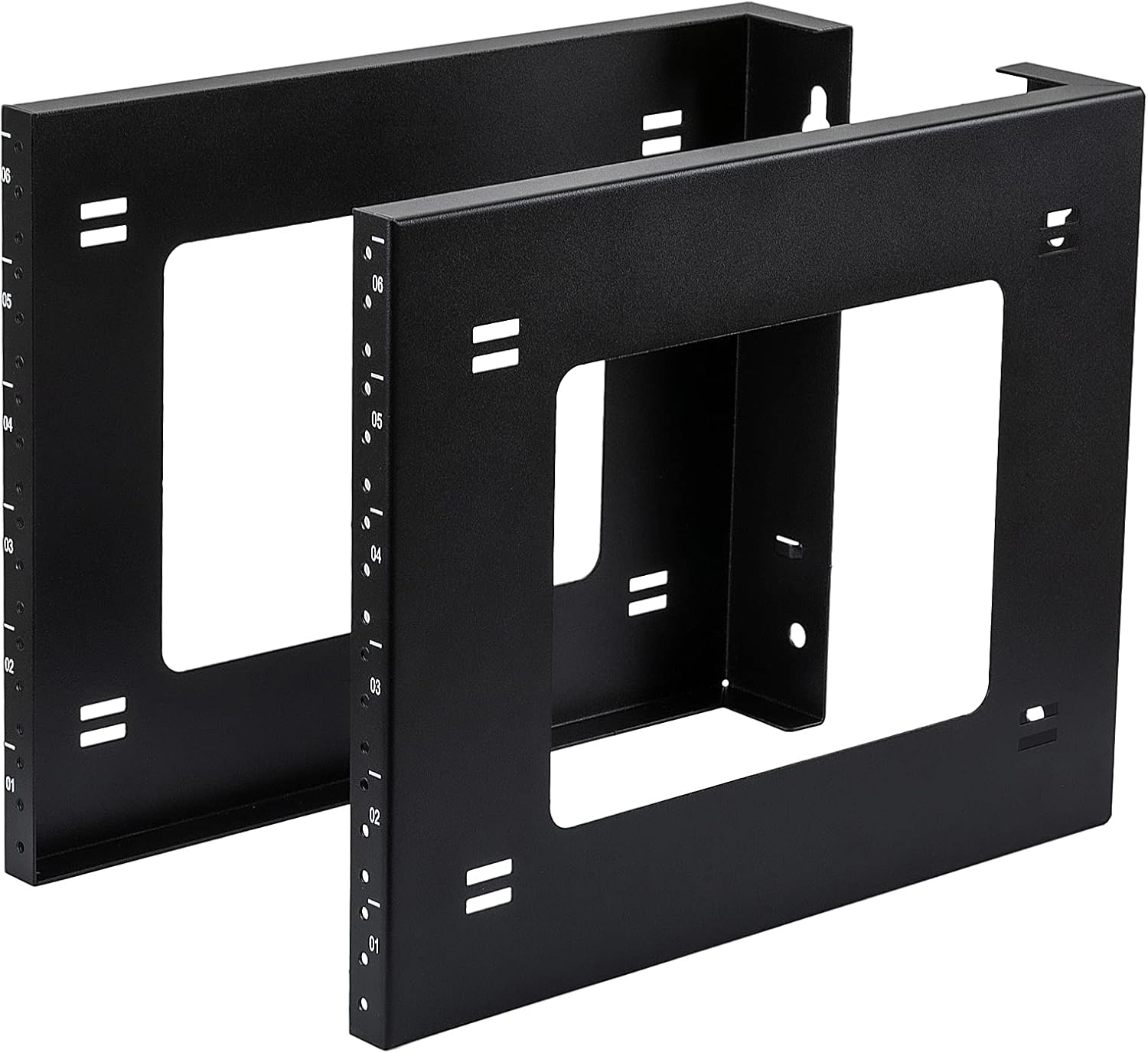 RIVECO 6U Open Frame Rack Wall Mount & Desktop Mount, No Assembly Required Server Rack for Network Equipment & Data AV HiFi Stereo Gaming Electronics Shelf Pack of 2