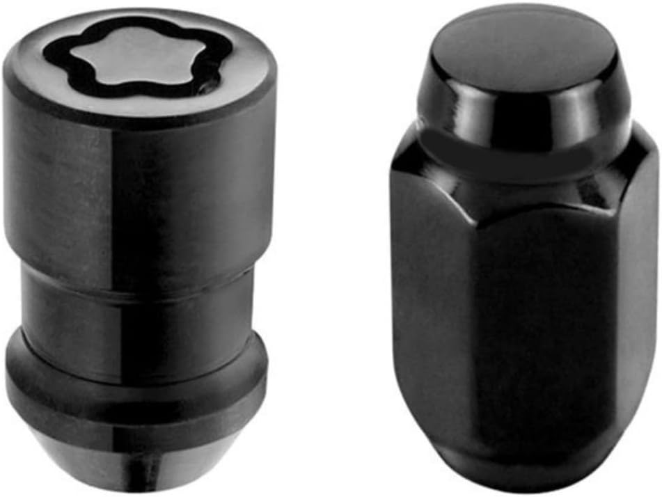 McGard Hex Lug Install Kit Compatible With Mazda RX-7 1985-1995 Cone Seat Nut | 5 Lug | With Locks | M12X1.5 | 13/16 Hex | 1.5in Length | Black
