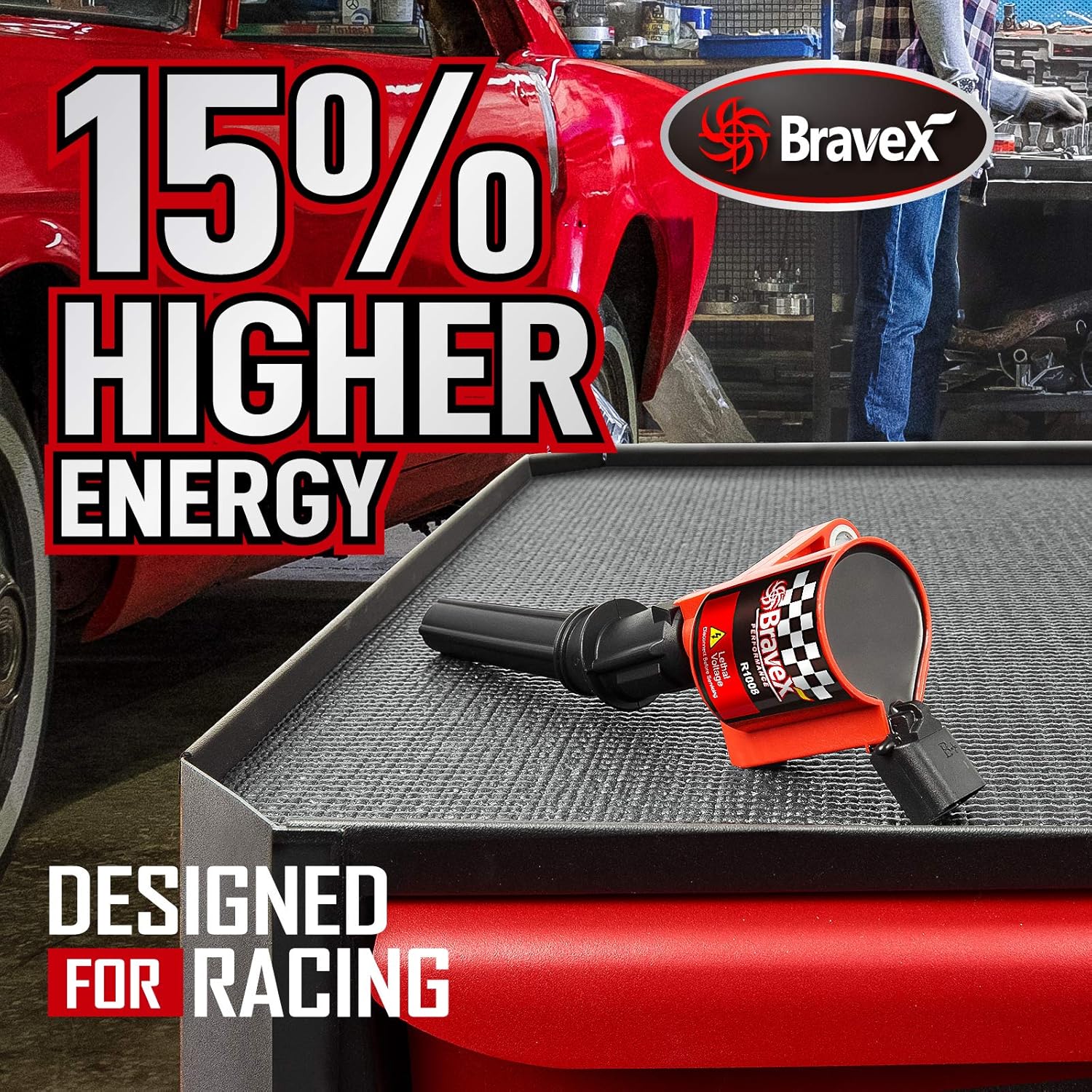 High Performance Ignition Coil 8 Pack For Ford F-150 F-250 F-350 4.6L 5.4L V8 CROWN VICTORIA EXPEDITION MUSTANG LINCOLN MERCURY Upgrade Compatible with DG508 DG457 DG472 DG491 (RED) Pack of 2