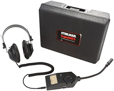 Steelman EngineEAR Stethoscope Auto Diagnostic Tool, Noise-Canceling Headphones, Ulta-Sensitive Microphone, 9 Volt Battery Included Pack of 2