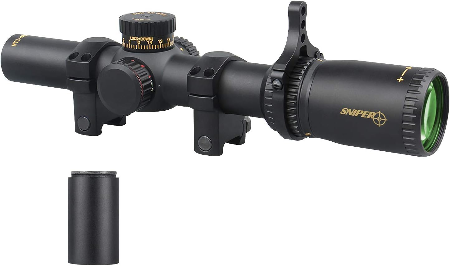 VT 1-6X24 FFP First Focal Plane (FFP) Scope with Red/Green Illuminated Reticle Includes Scope Mount