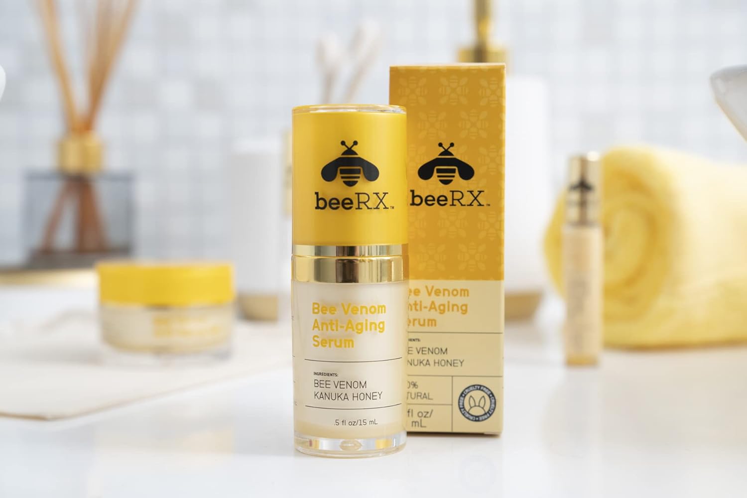 Bee Rx Anti-Aging Facial Serum, 0.5floz Pack of 2