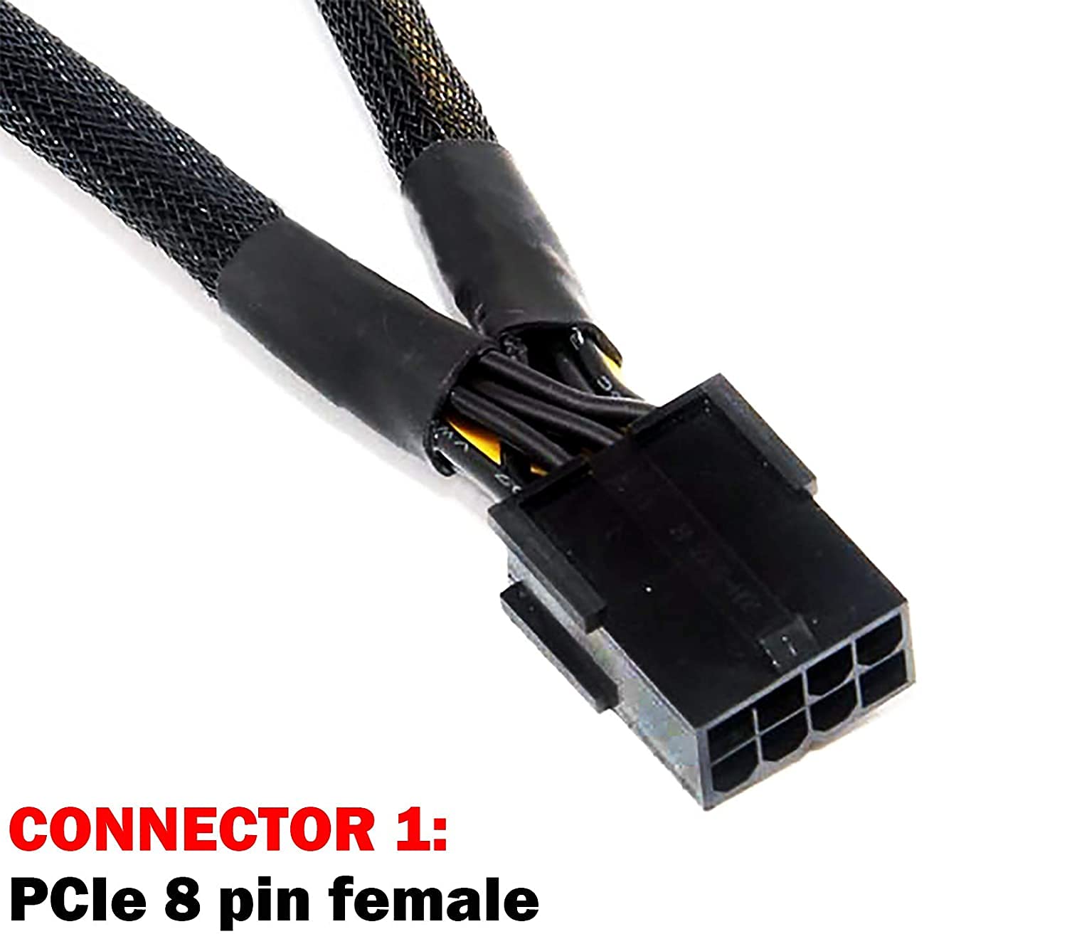 16 AWG GPU VGA PCI-e 8Pin PCI Express Graphics Video Card GPU VGA 8 Pin Female to Dual GPU 8(6+2) Pin Male GPU 8 pin Splitter Power Sleeved Cable 8 Pin GPU 12-inches (4 Pack) TeamProfitcom Pack of 2