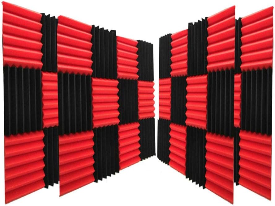 48 Pack Acoustic Panels Soundproof Studio Foam for Walls Sound Absorbing Panels Sound Insulation Panels Wedge for Home Studio Ceiling, 2
