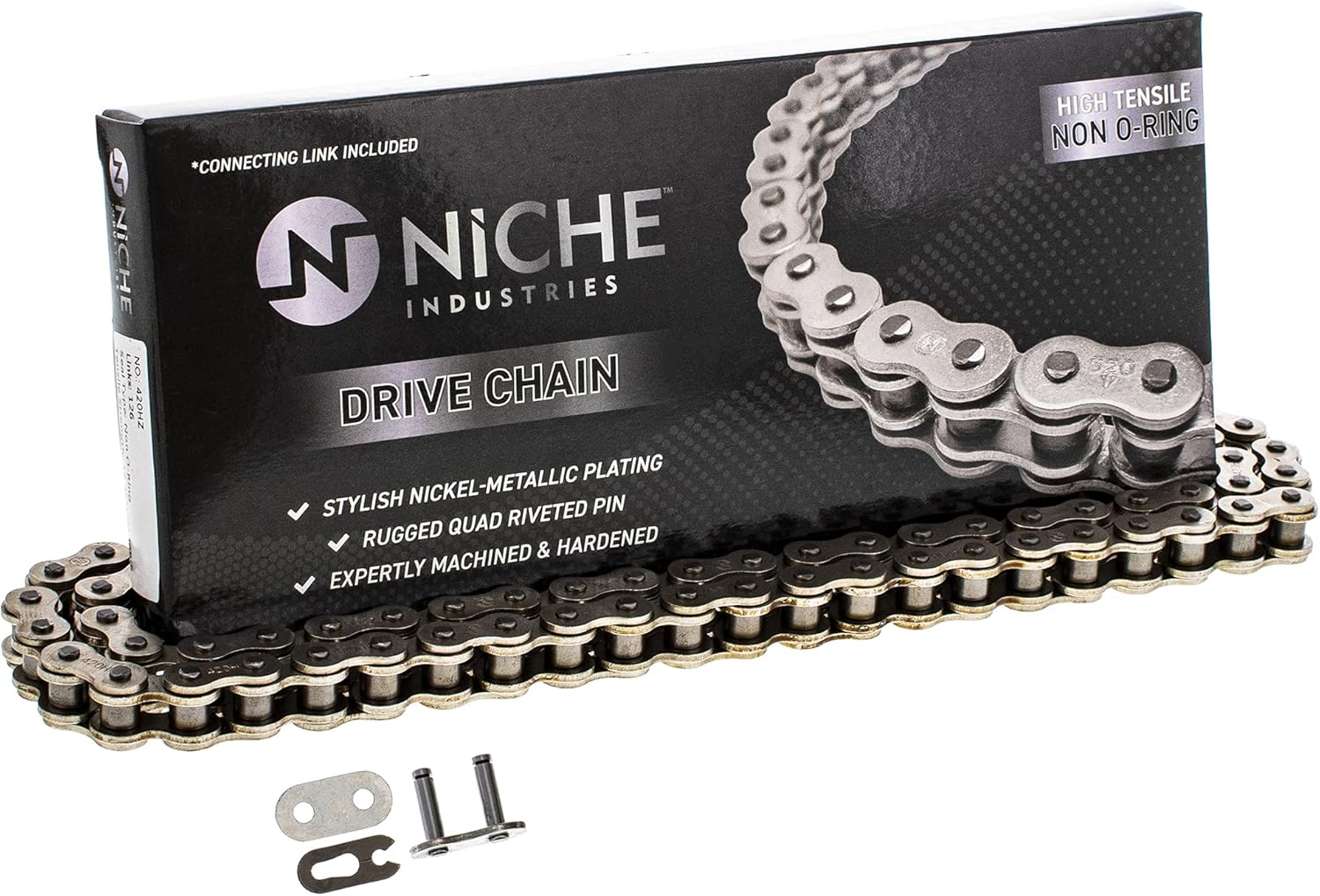 NICHE Drive Sprocket Chain Combo for Honda CRF70 XR70R Front 15 Rear 36 Tooth 420HZ Standard 86 Links Pack of 2