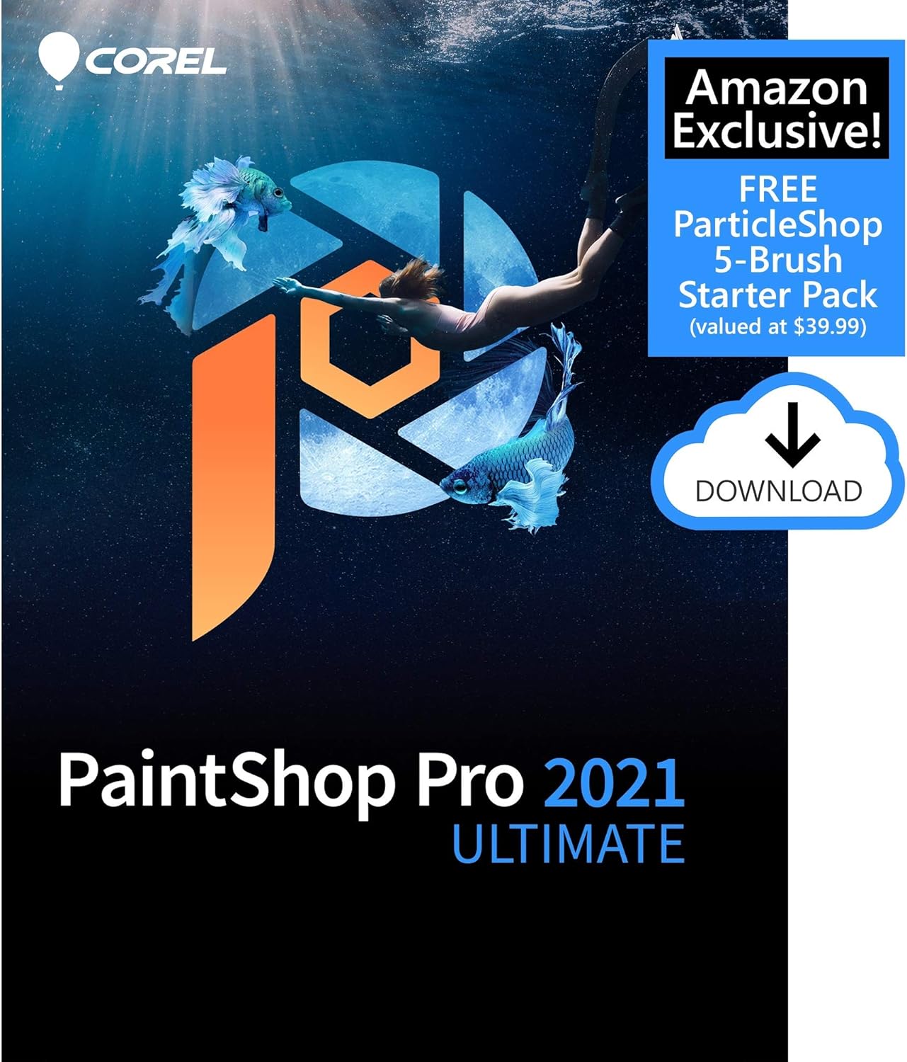 Corel PaintShop Pro 2021 Ultimate | Photo Editing & Graphic Design Software Plus Creative Collection | Amazon Exclusive 5-Brush Starter Pack [PC Download] [Old Version] Pack of 2