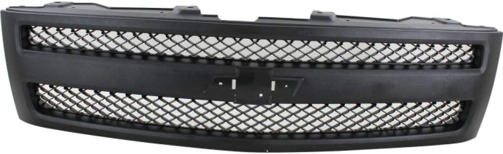 For Chevy Silverado 1500 Grille Assembly 2007-2013 | Textured Black Shell & Insert | Plastic | GM1200578 | 25810706