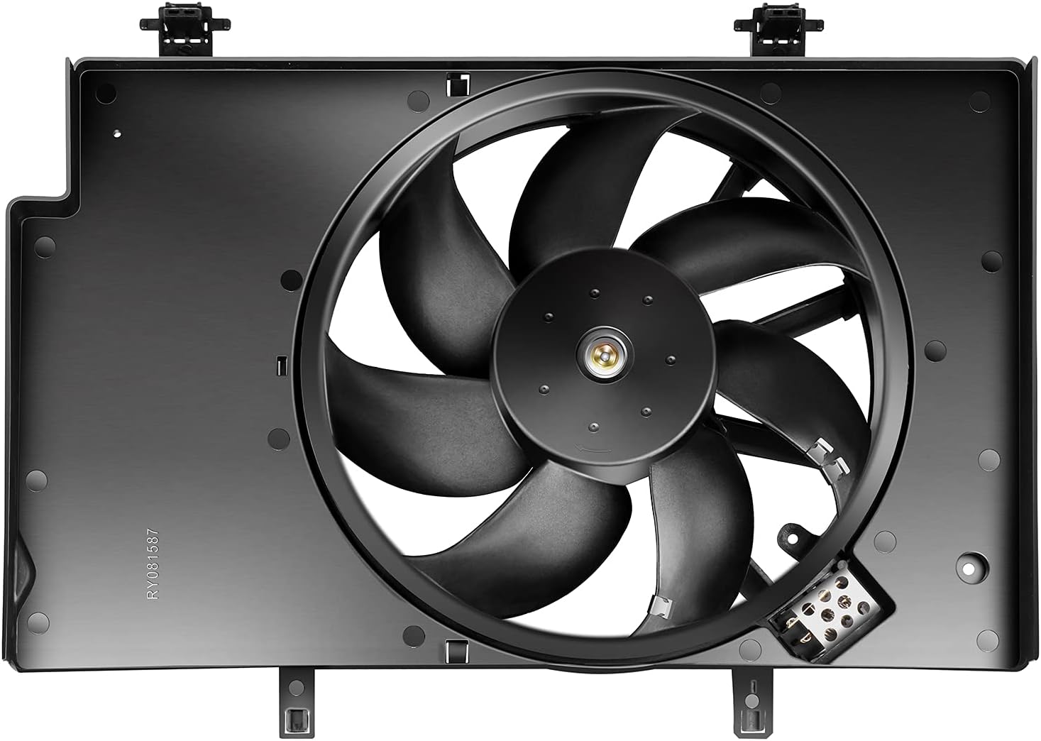 SCITOO Condenser Radiator Cooling Fan Assembly FO3115186 Compatible with 2011 2012 2013 2014 2015 2016 2017 for Ford Fiesta Pack of 2